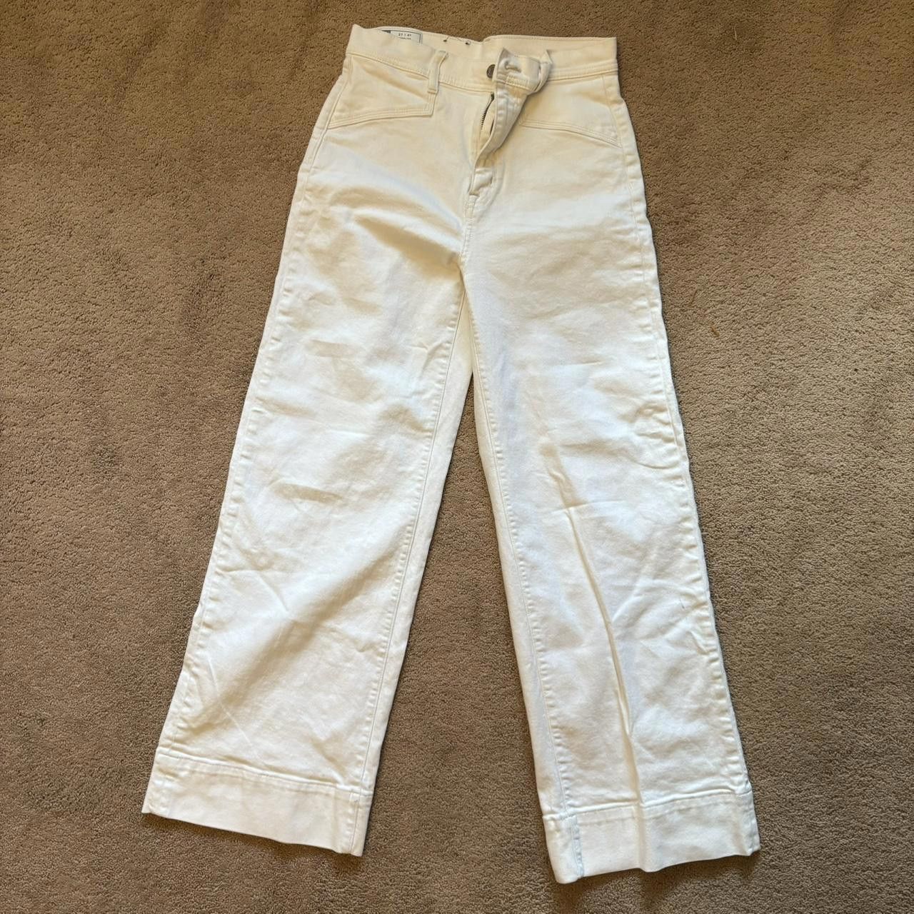 Gap Gap Women's White and Cream Jeans Size 27" / US 4 / IT 40 - 1 Thumbnail