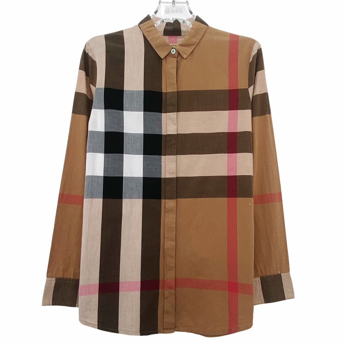 Burberry Burberry Plaid Printed Loose Long Sleeve Shirt K26WX Size XS / US 0-2 / IT 36-38 - 1 Thumbnail