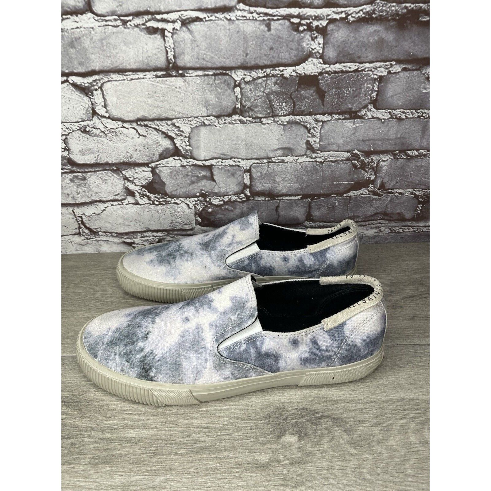 Allsaints All Saints Manny Blue White Tie Dye Canvas Slip On Casual Sh Size US 13 / EU 46 - 13 Thumbnail