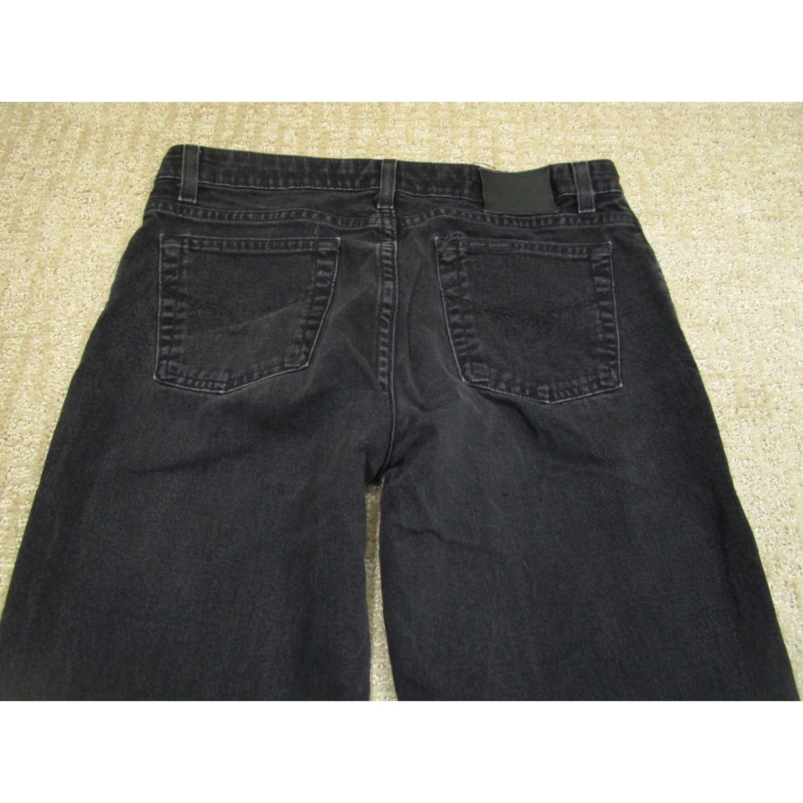 Harley Davidson VINTAGE Harley-Davidson Jeans Women 10 Black Bootcut Denim 5-Pocket Motorcycle Biker Logo Tall Pants Mens? Size 32" / US 10 / IT 46 - 4 Thumbnail