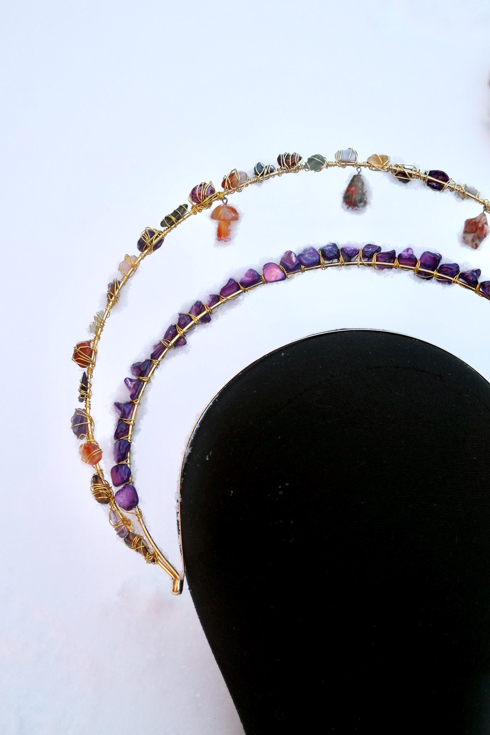 Handmade Ethereal Crystal Headpiece Size ONE SIZE - 7 Thumbnail