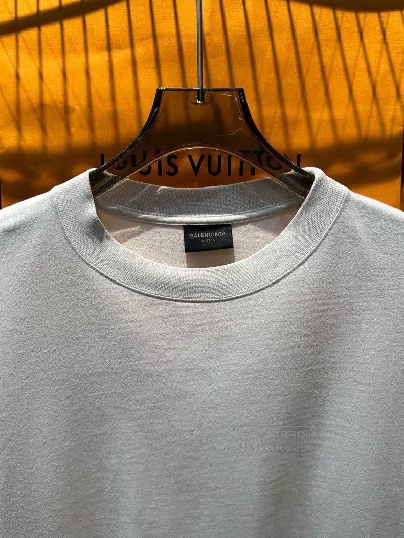 Balenciaga Balenciaga White Bat Logo Short-Sleeve T-Shirt Size US M / EU 48-50 / 2 - 2 Thumbnail