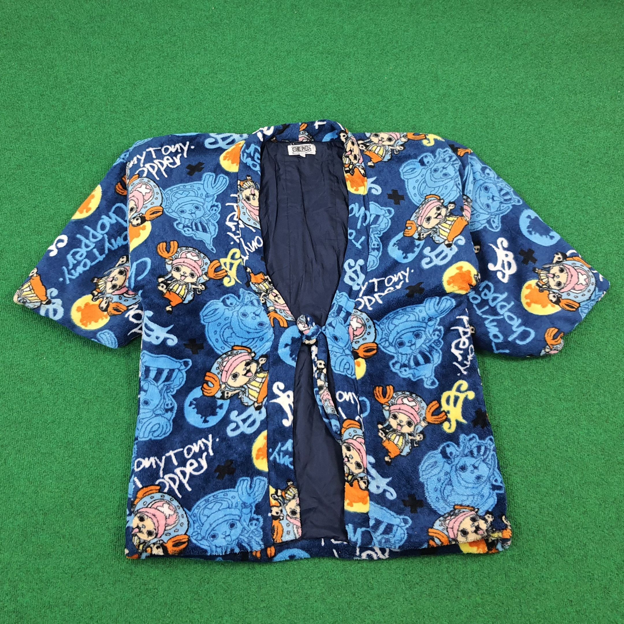 Japanese Brand × One Piece × Vintage Vintage One Piece Anime Japan Brand Fleece Kimono Size US L / EU 52-54 / 3 - 1 Thumbnail
