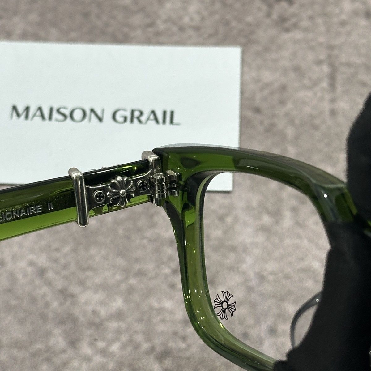 Chrome Hearts CHROME HEARTS VAGILLIONAIRE II DARK OLIVE EYEWEAR Size ONE SIZE - 4 Thumbnail