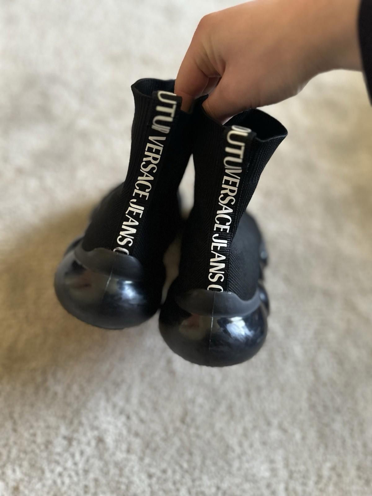 Versace Jeans Couture Versace Jeans Couture Black Bubble High-Top Sneakers Sz 39 Size US 6.5 / EU 39-40 - 4 Thumbnail