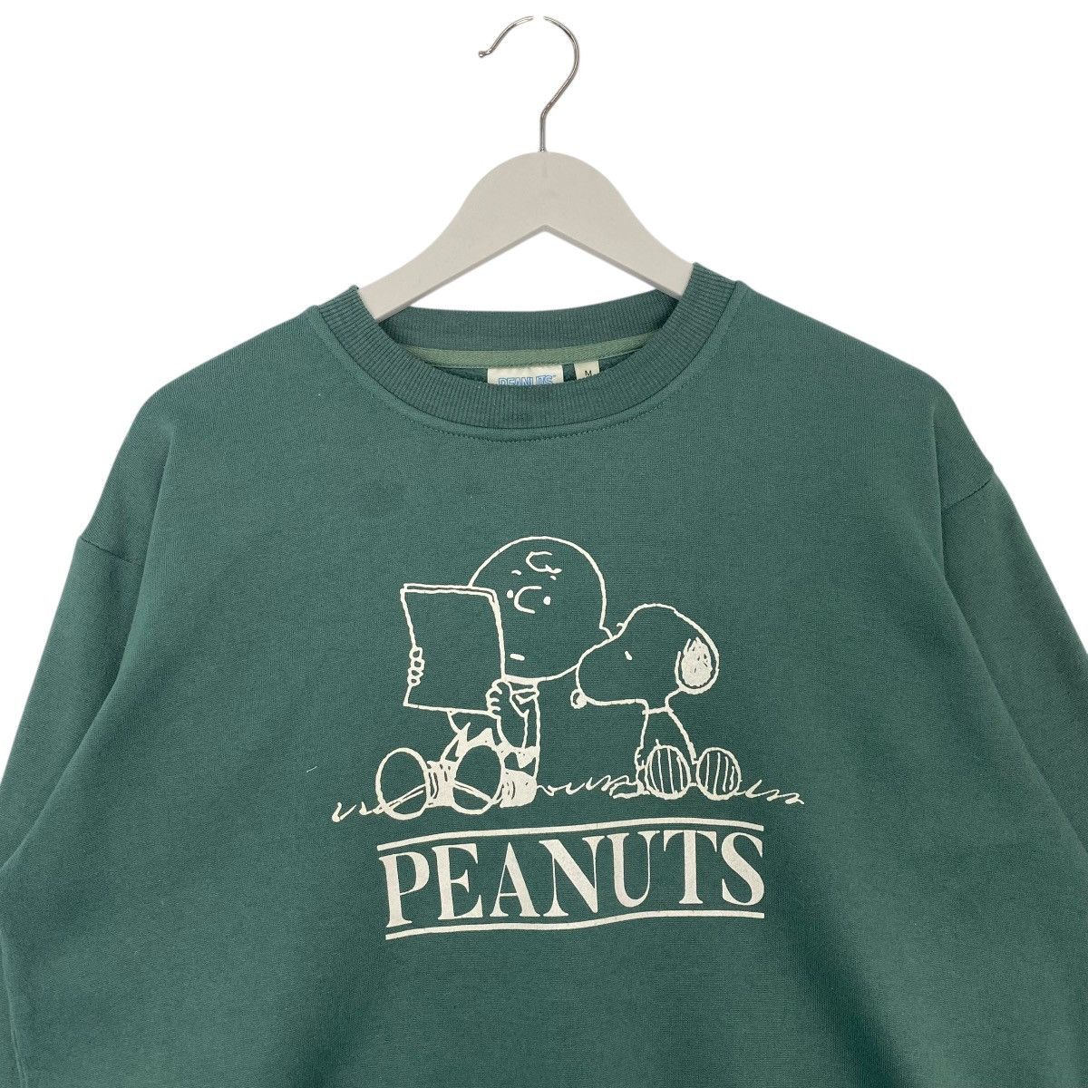 Vintage Vintage Peanuts Printed Crewneck Sweatshirt Green Size M Size M / US 6-8 / IT 42-44 - 4 Thumbnail
