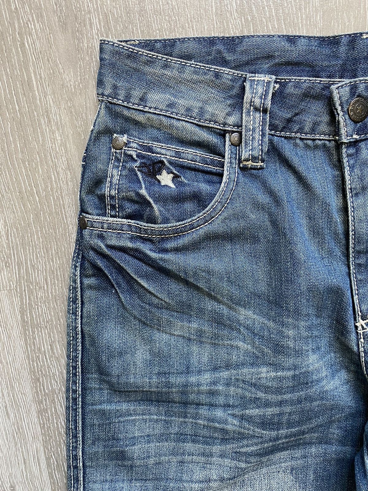 Other Y2K Here There Jeans Scull Embroidered Washed Denim Pants Size US 28 / EU 44 - 7 Thumbnail
