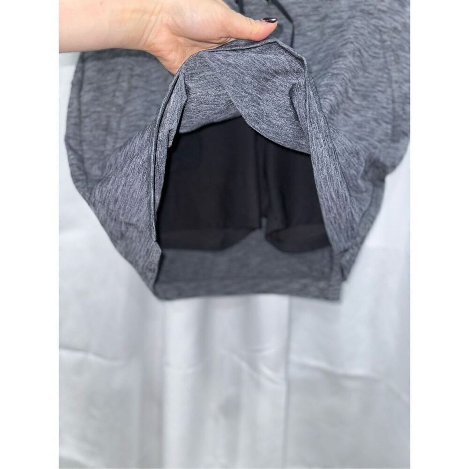 Athleta Athleta Gray Heathered Athleisure Skort | Sz L Size 29" - 4 Thumbnail