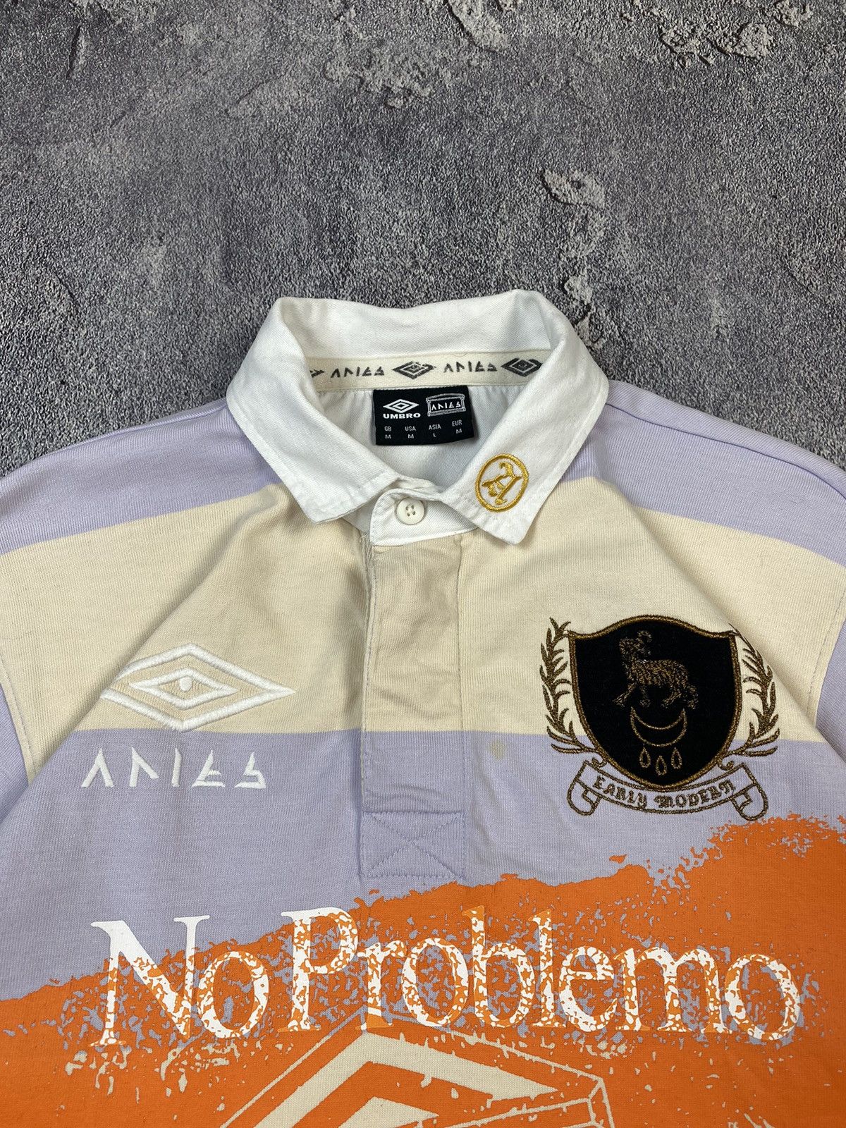 Aries Aries x Umbro Stripe Rugby Shirt Size M Y2K Size US M / EU 48-50 / 2 - 5 Thumbnail