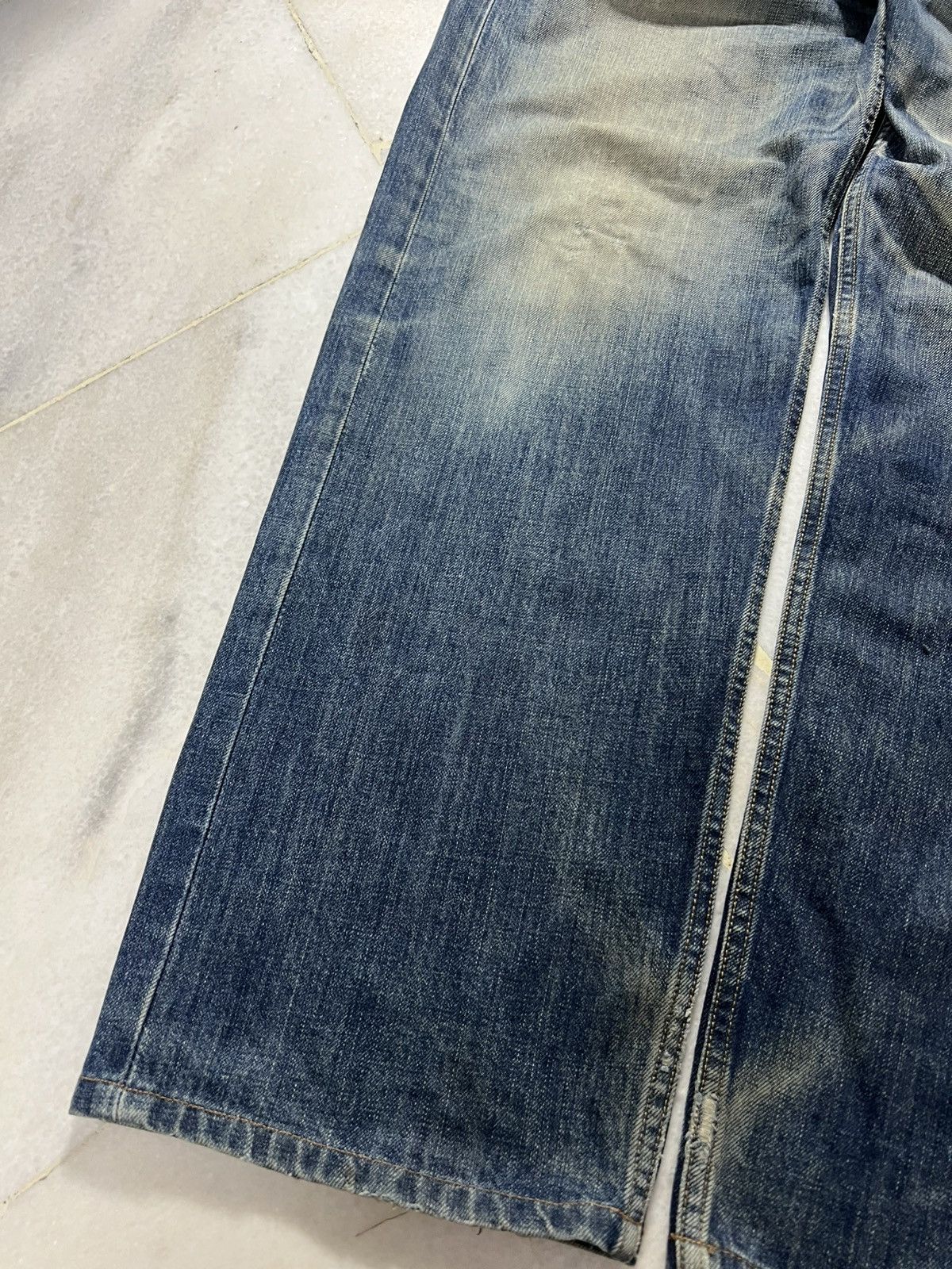 Levi's × Levi's Vintage Clothing 💥Baggy💥Vintage 90’s -00’ Levis 503 Mud Wash Distress Jeans Size US 35 - 3 Thumbnail