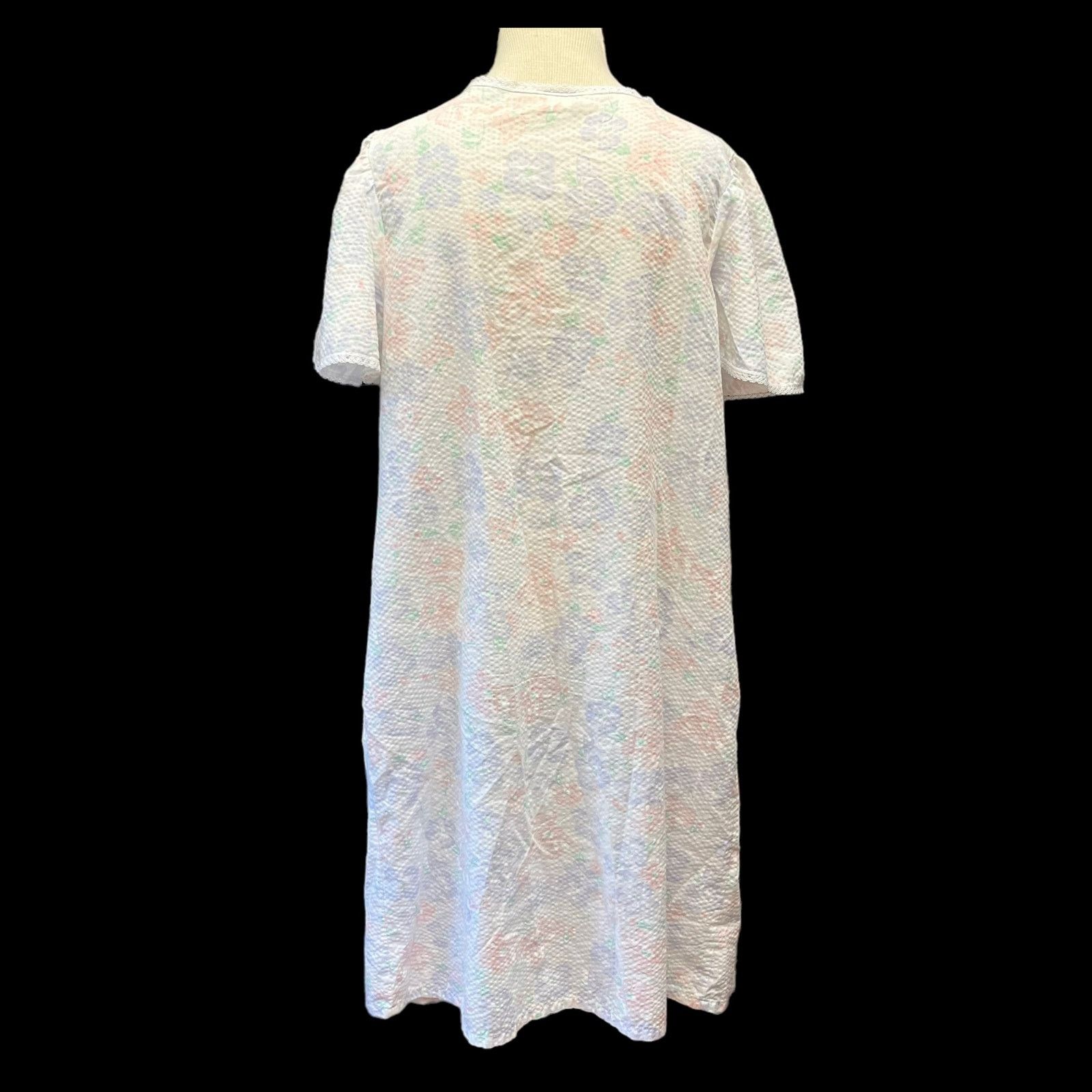 Other Vintage Nicole pockets Granny Quaker Lace Trim Night Gown Size ONE SIZE - 2 Thumbnail