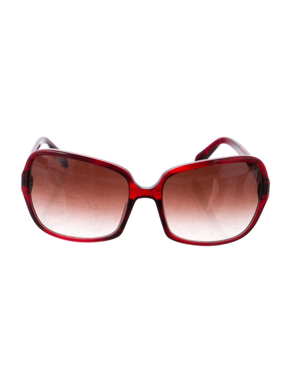 Oliver Peoples Sunglasses Francisca Red Oversized + Case
