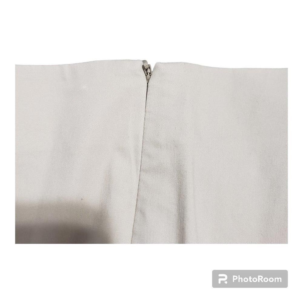 Designer CT700 Lafayette 148 Ladies Cropped Zipped Pant Beige 12 Size 34" / US 12 / IT 48 - 3 Thumbnail