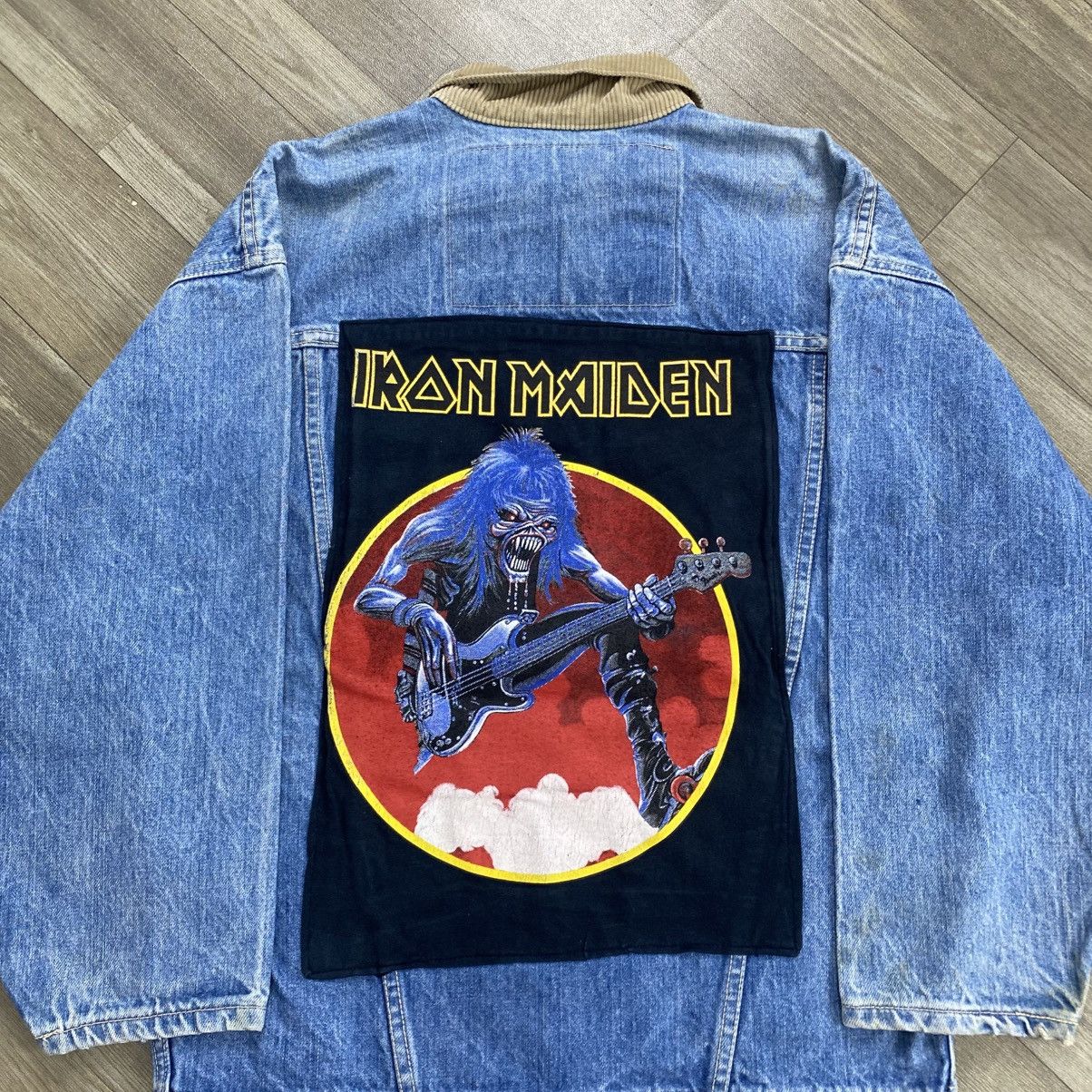 Levi's Vintage Clothing 1980s Vintage Levis Iron Maiden Sherpa USA Long Denim Jacket Size US M / EU 48-50 / 2 - 13 Thumbnail