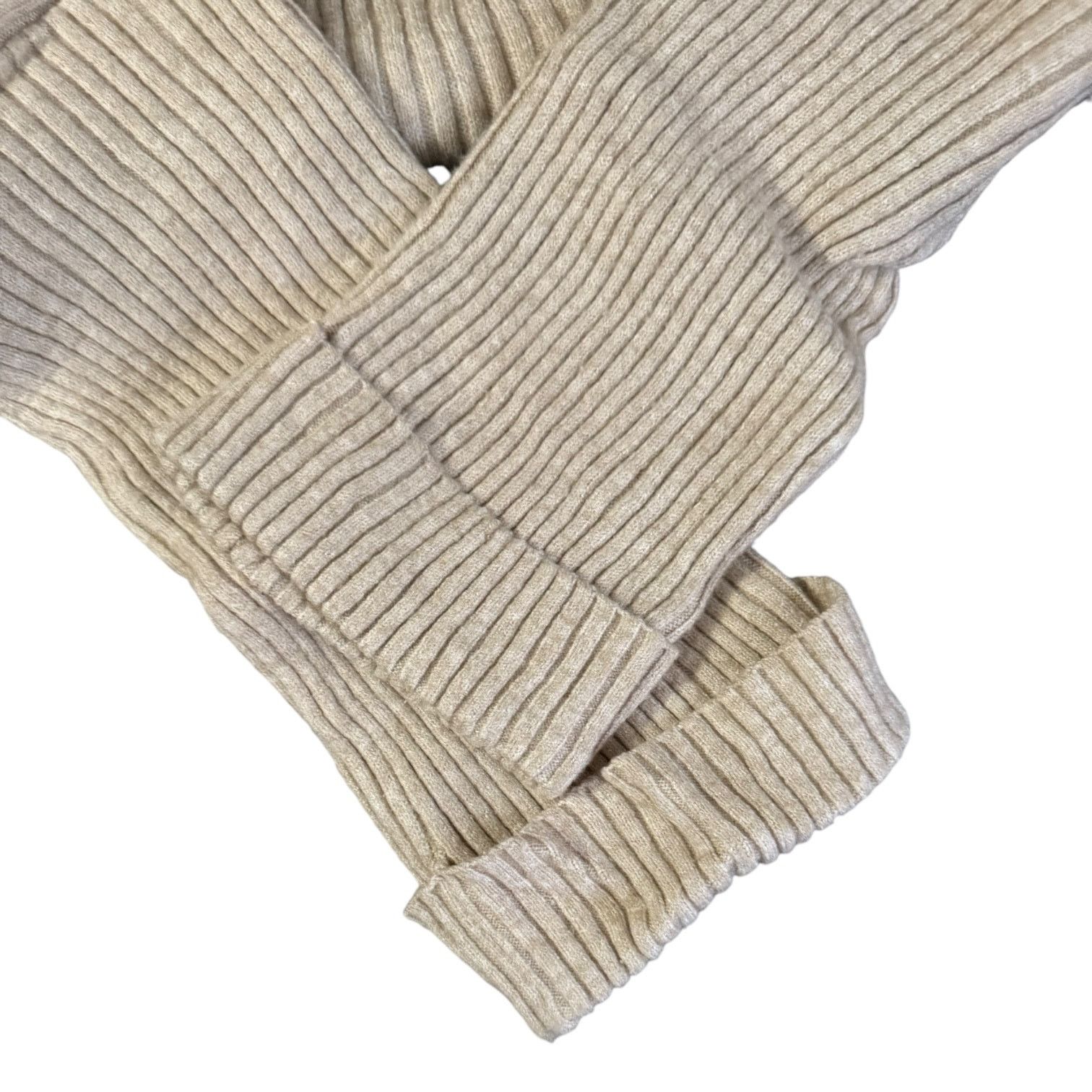 Pull & Bear Pull & Bear Women’s Beige Ribbed Turtleneck Sweater – Small Size S / US 4 / IT 40 - 4 Thumbnail