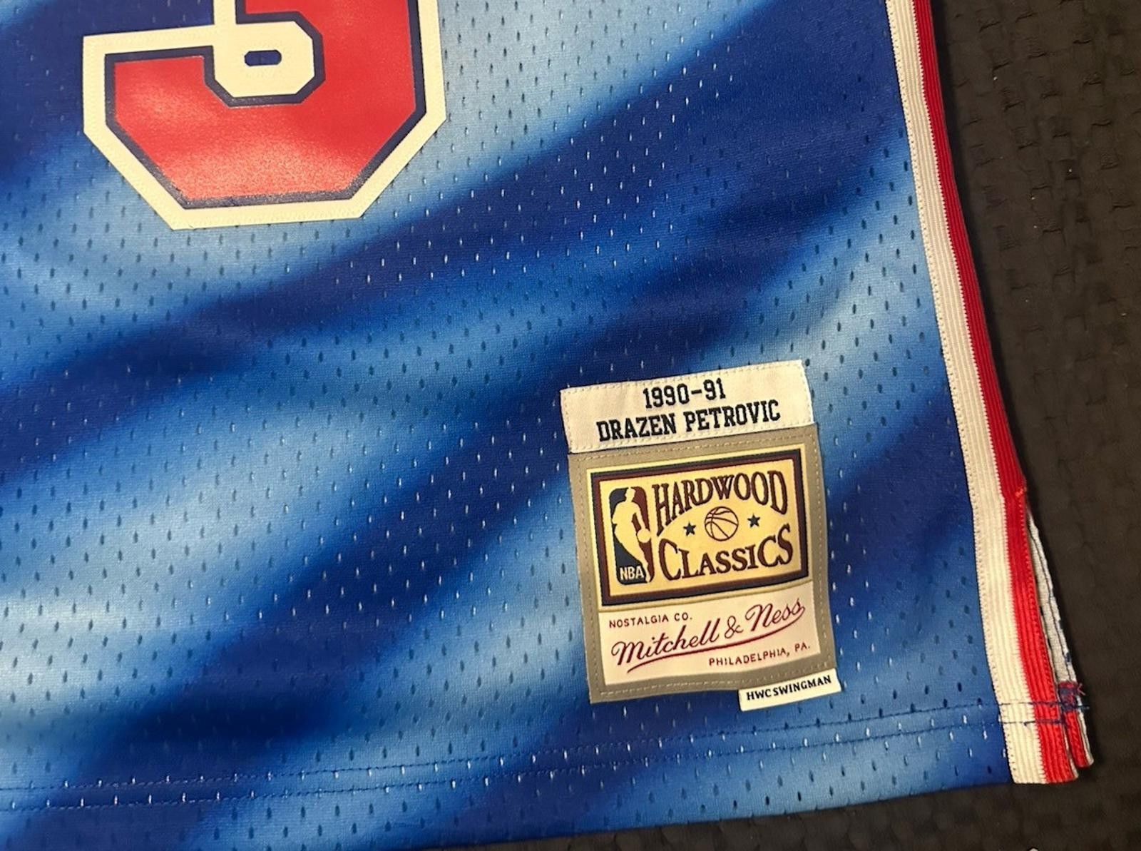 Mitchell & Ness NBA Mitchell & Ness New Jersey Nets Drazan Petrovic 90-91 Size ONE SIZE - 3 Thumbnail