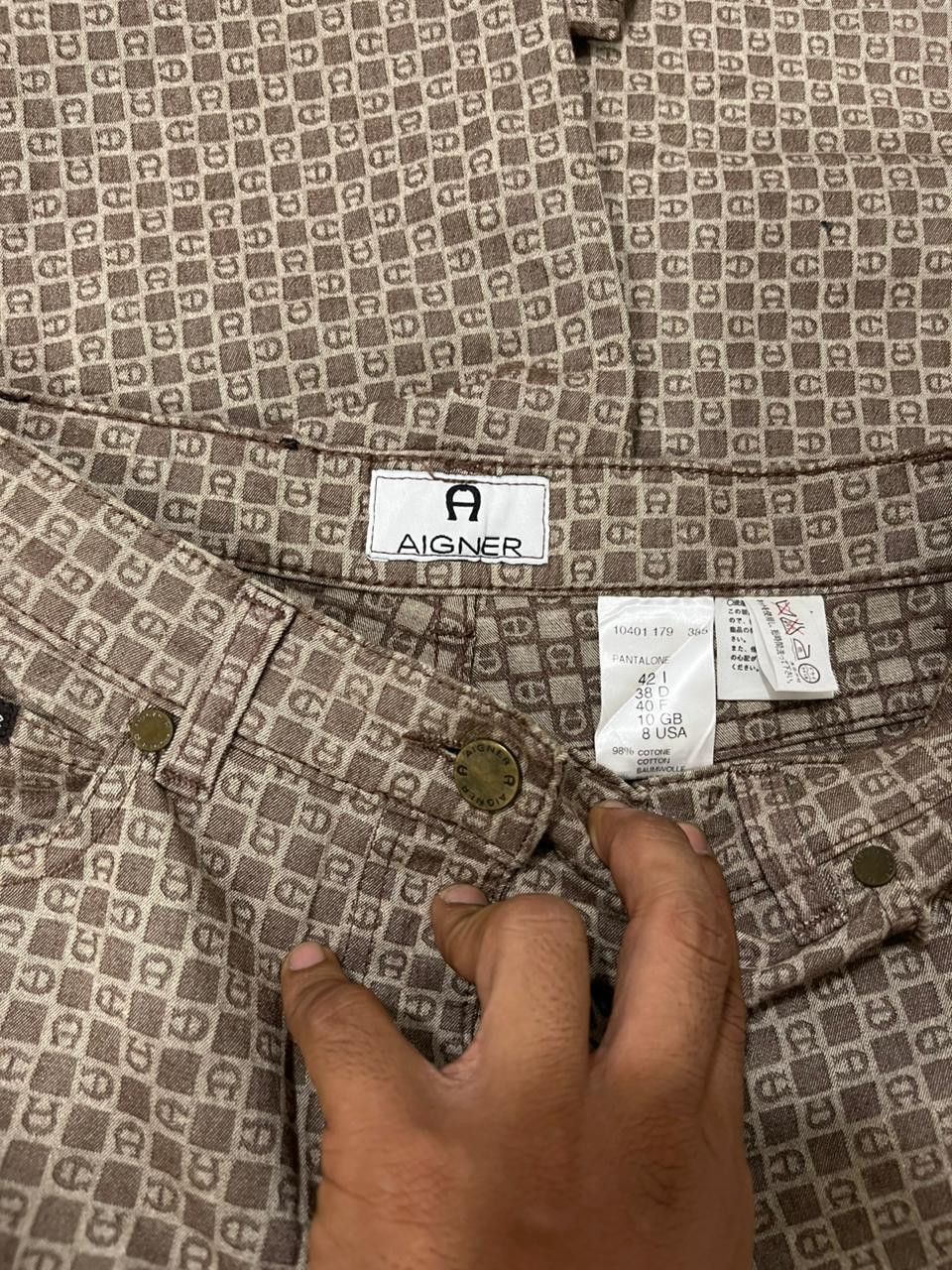 Aigner Vintage Aigner Monogram Pants Size 27" / US 4 / IT 40 - 7 Thumbnail