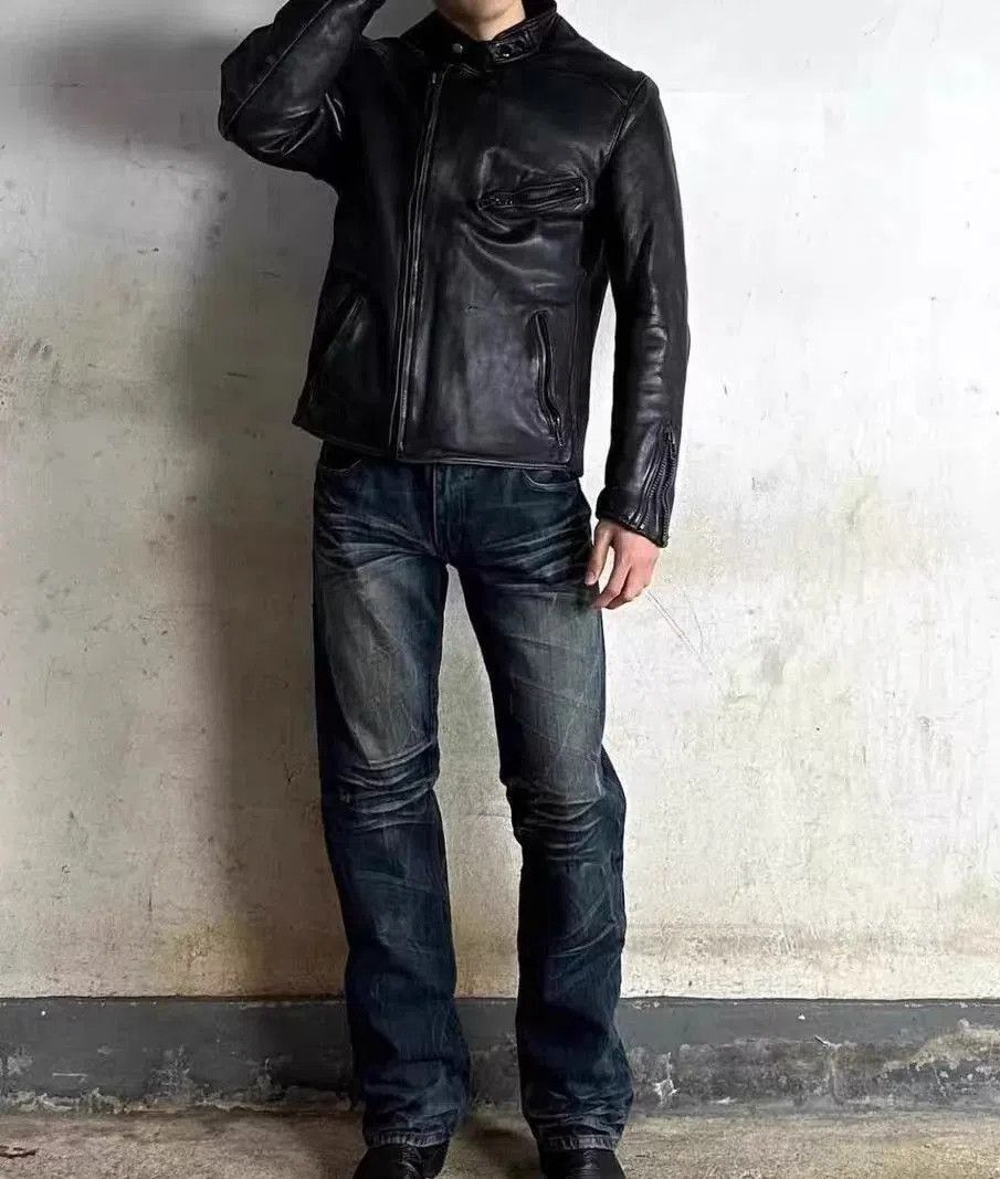 Harley Davidson Black Leather Jacket with Zip Pockets - Size L. Size US L / EU 52-54 / 3 - 9 Thumbnail