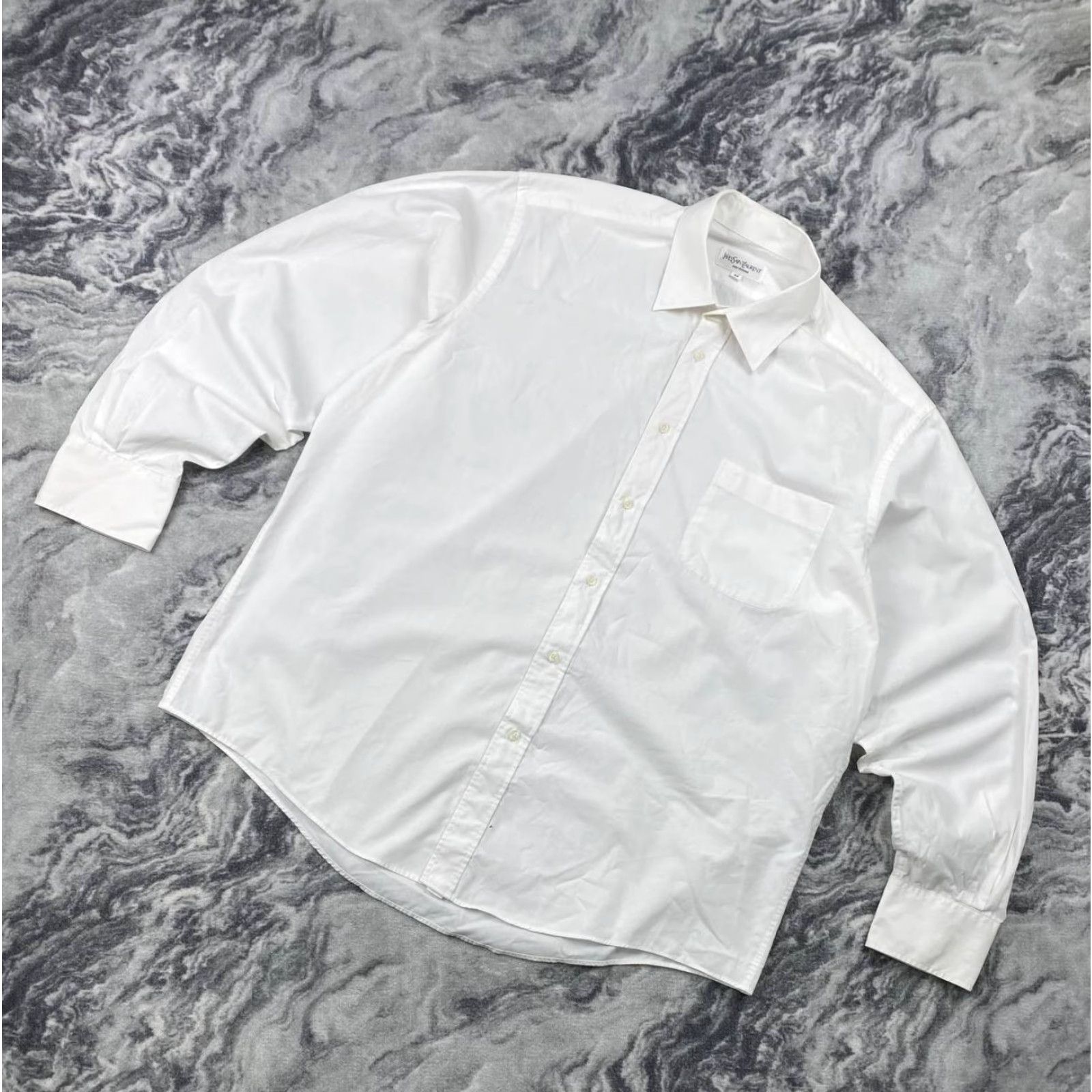 Yves Saint Laurent VINTAGE Saint Laurent YSL Shirt Button-Up Long Sleeve Men L White Size US L / EU 52-54 / 3 - 2 Thumbnail