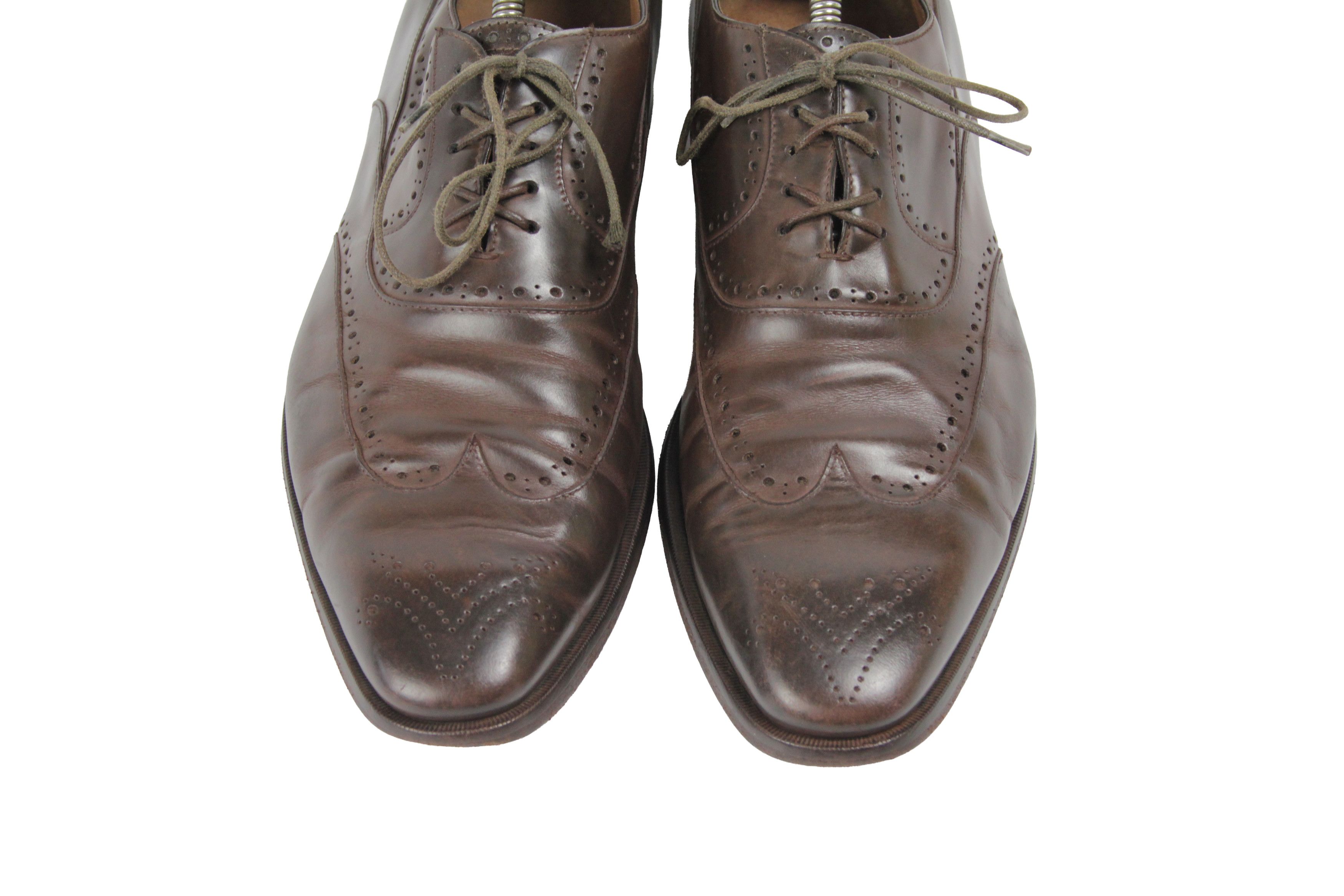 Doucal's Perforated Brogue Oxford Shoes Size US 10 / EU 43 - 5 Thumbnail