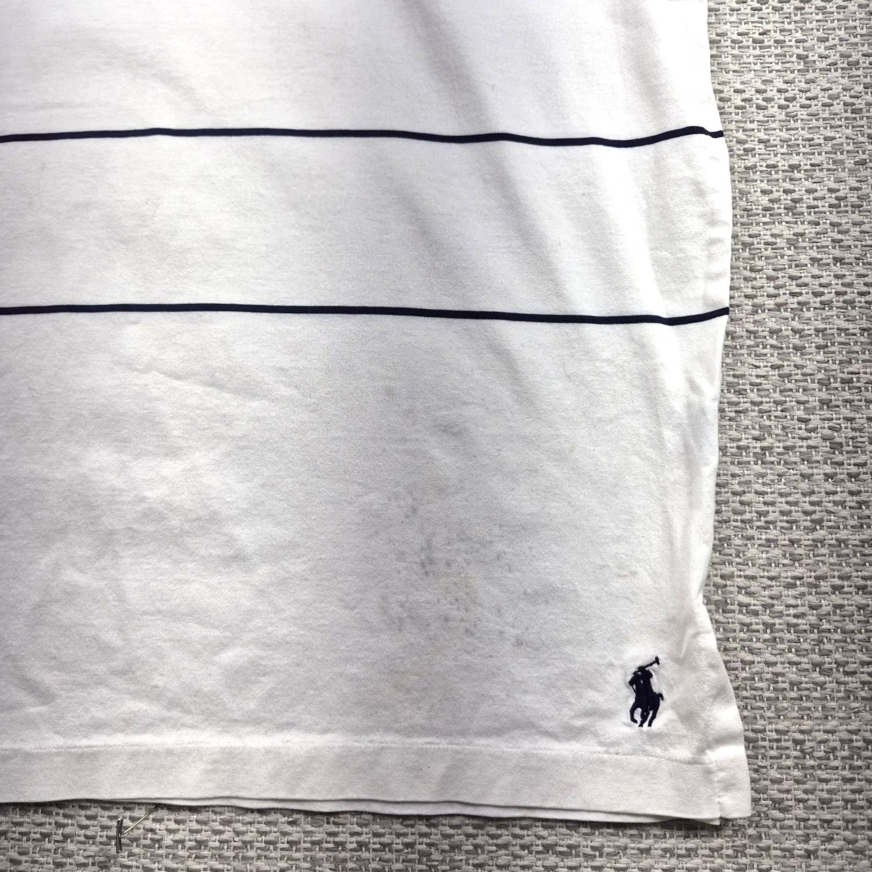 Polo Ralph Lauren Polo By Ralph Lauren Polo Shirt Mens Large White Stripe 1/4 Zip Golf Performance Size US L / EU 52-54 / 3 - 4 Thumbnail