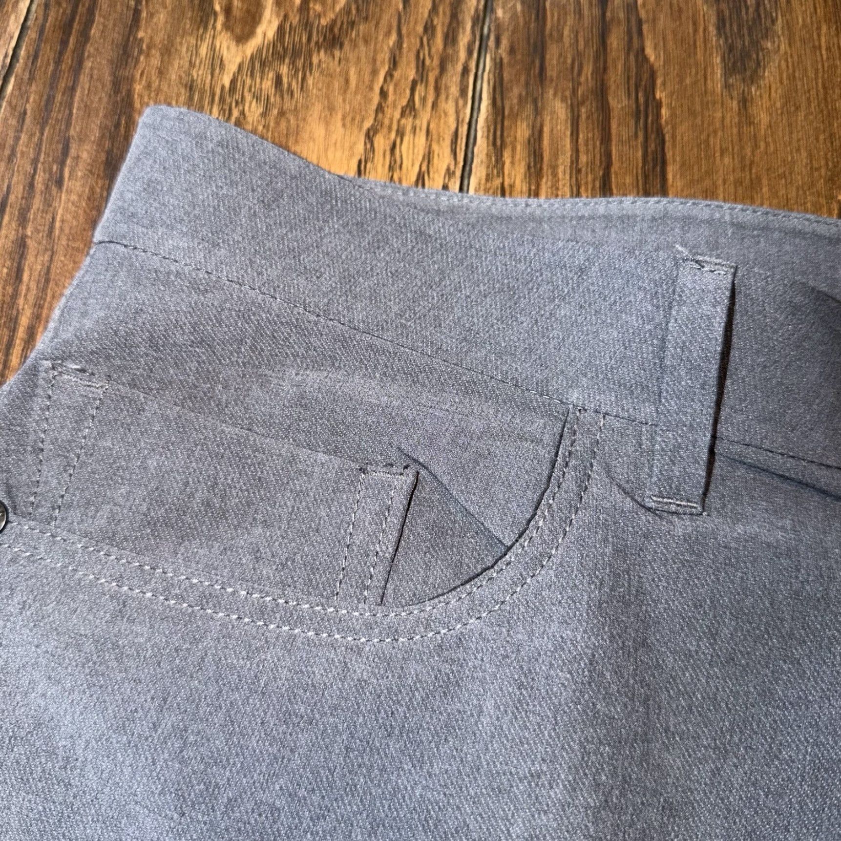 Vintage Public Rec Workday Pants Mens Regular 33x32 Gray Stretch Zip Pocket Chino 5-Pocket Size US 33 - 4 Thumbnail