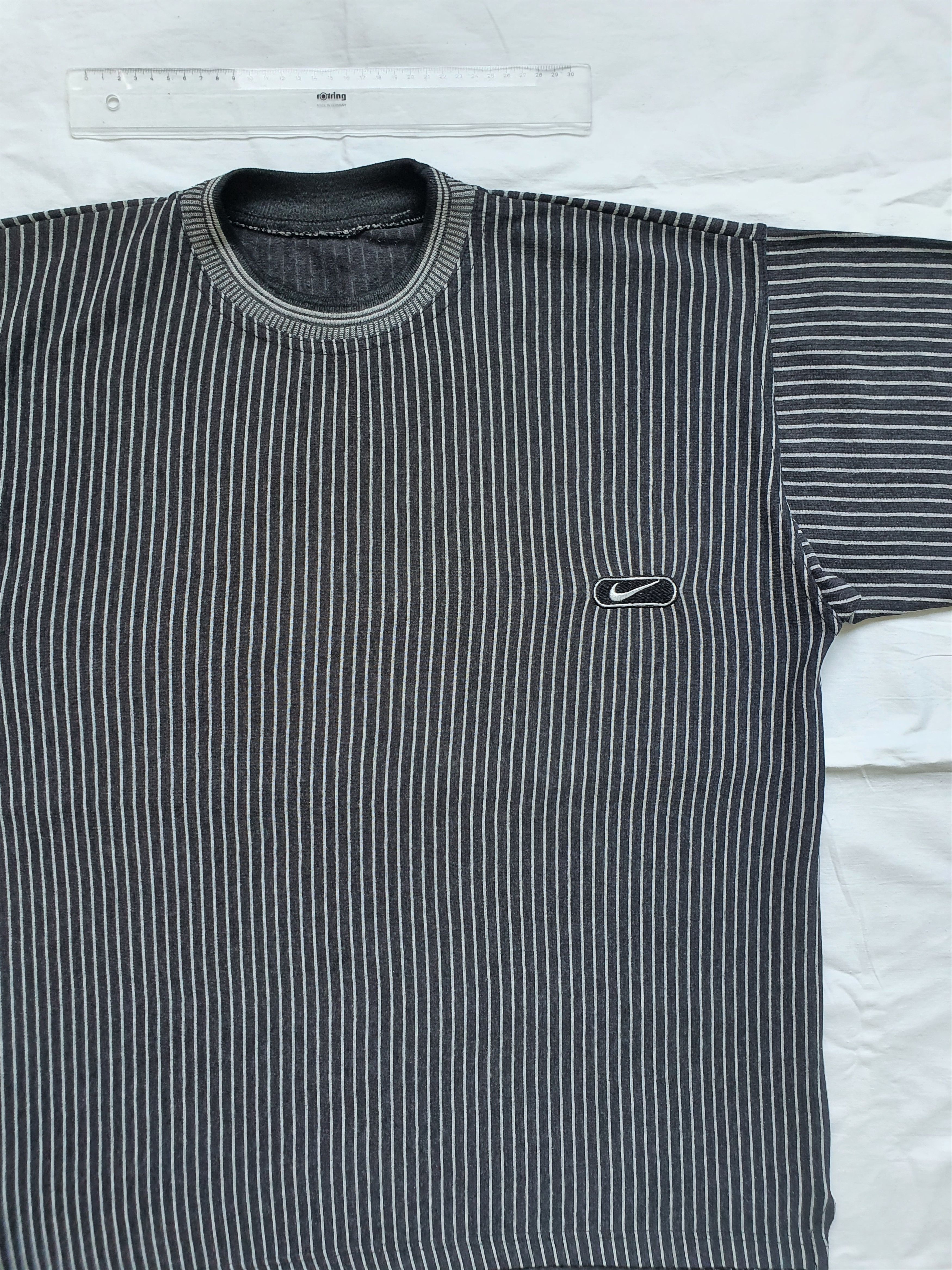Nike Vintage (90s,00s, Y2K) Oversize Knitted Crew Neck Tee Size US XL / EU 56 / 4 - 3 Thumbnail
