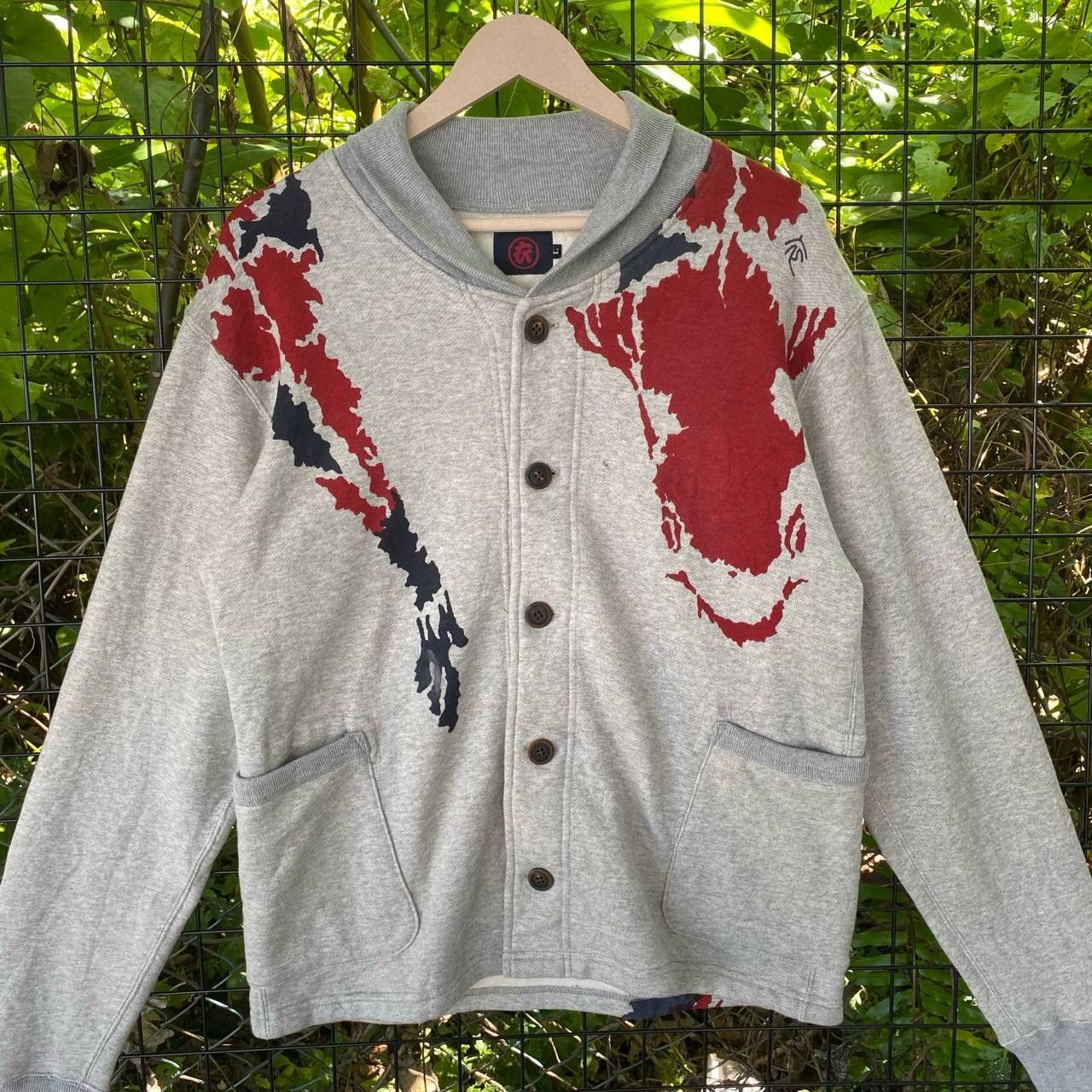 Japanese Brand × Vintage Vintage Japanese Fish Koi Printed Button Up Jacket Size US M / EU 48-50 / 2 - 2 Thumbnail