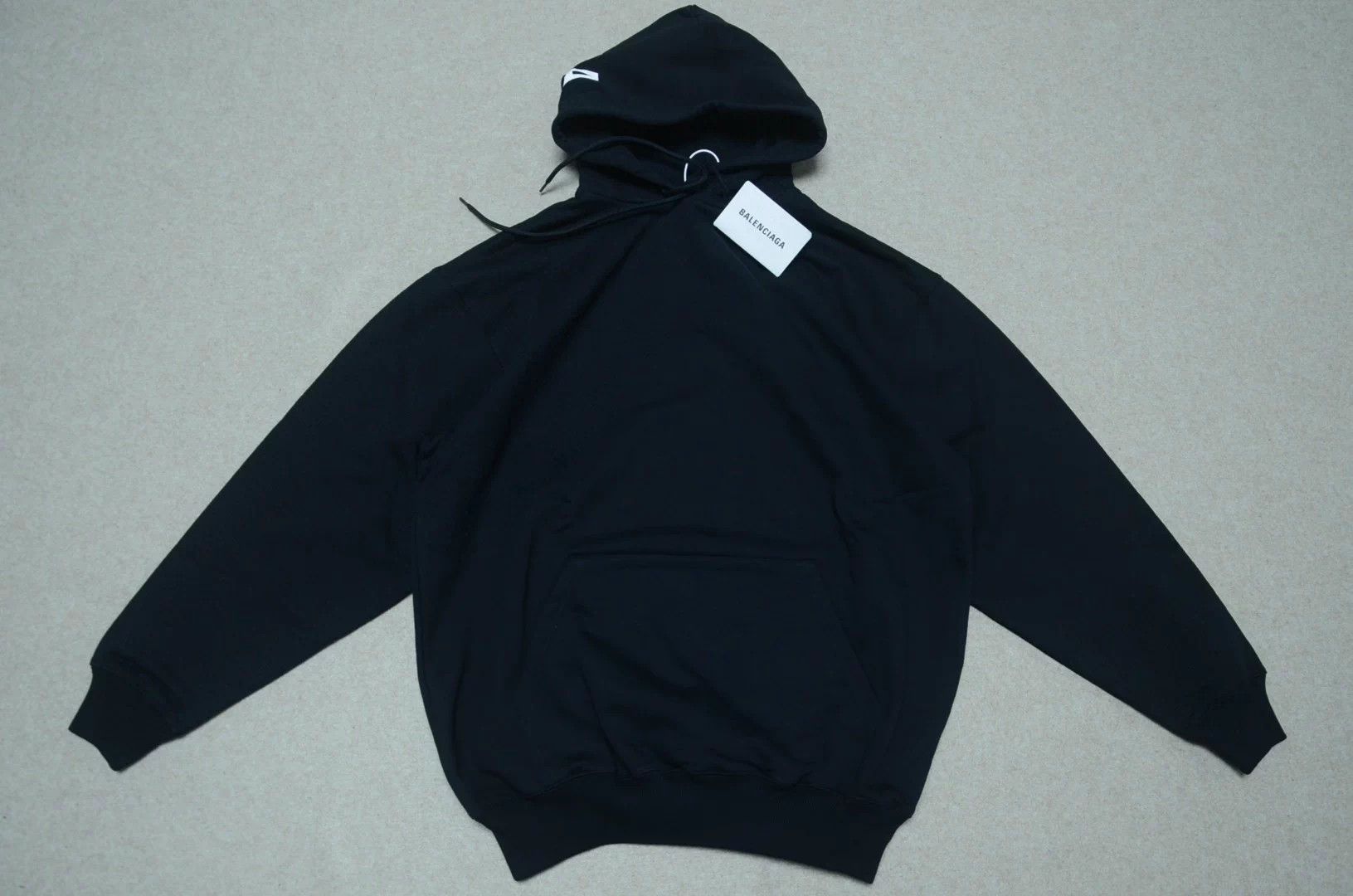 Balenciaga Balenciaga big logo black oversized hoodie XS Size US XS / EU 42 / 0 - 1 Thumbnail