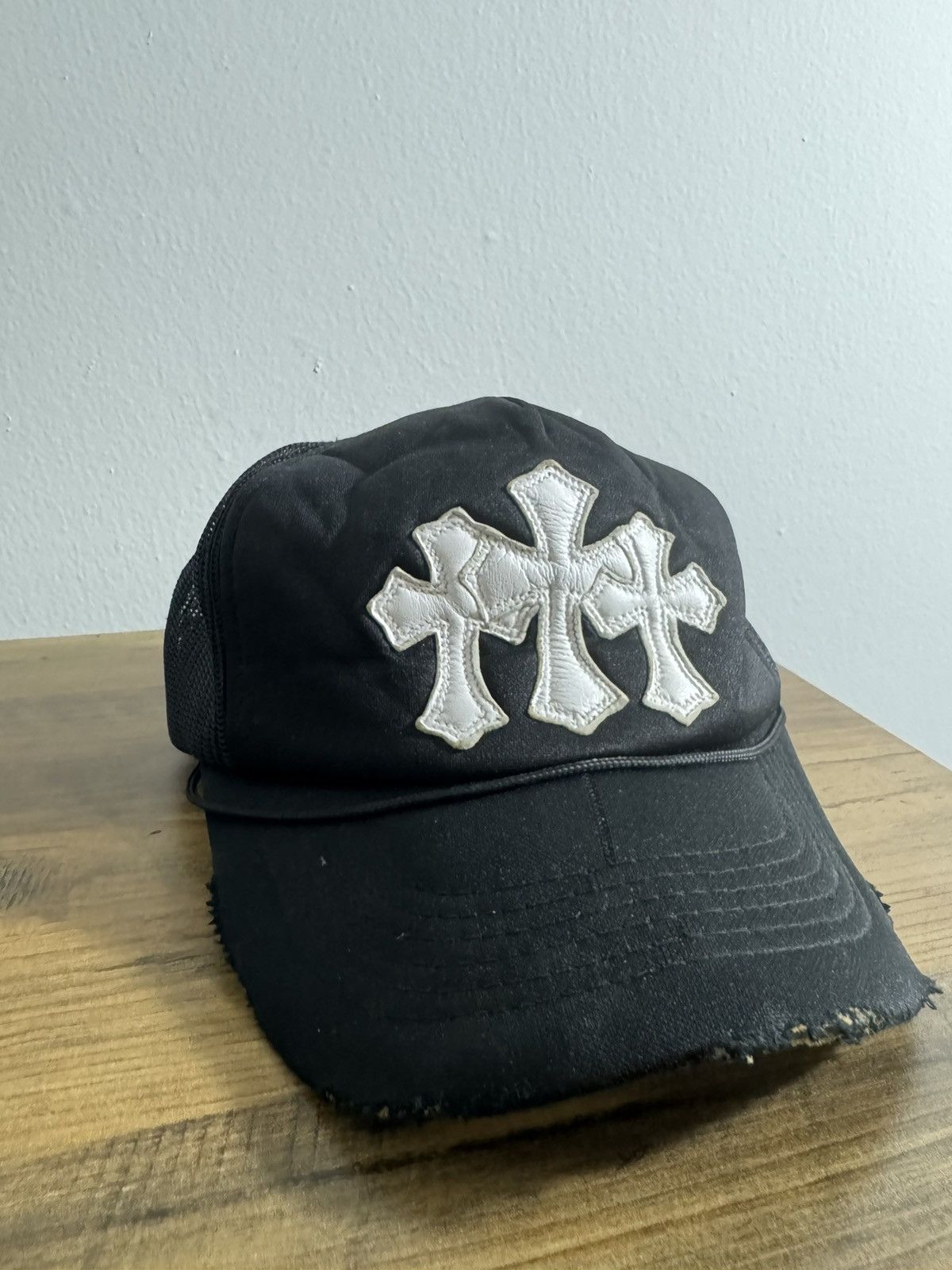 帽子 CHROME HEARTS Triple Cross Patch Cap Chrome Hearts Triple Cross Patch Black Baseball Cap - SRM