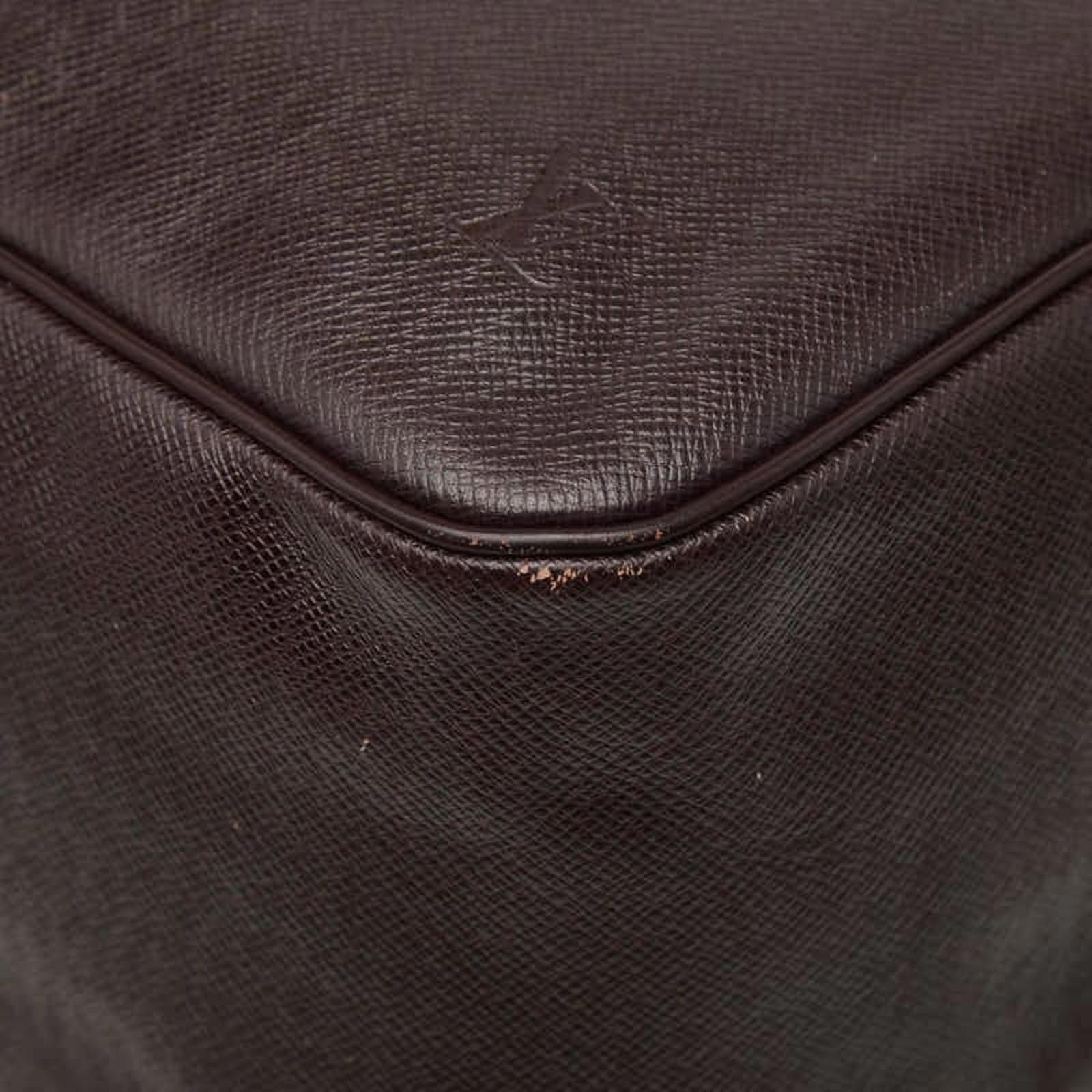 Louis Vuitton Louis Vuitton - Dark Brown Leather Travel Bag with Strap Size ONE SIZE - 7 Thumbnail