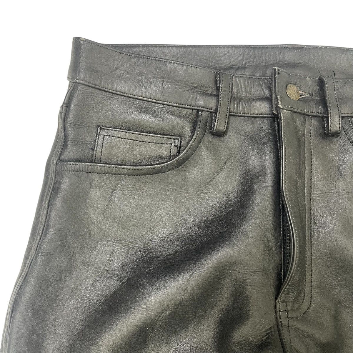 Japanese Brand Vintage 90s Dog House Leather Pants Size US 32 / EU 48 - 6 Thumbnail
