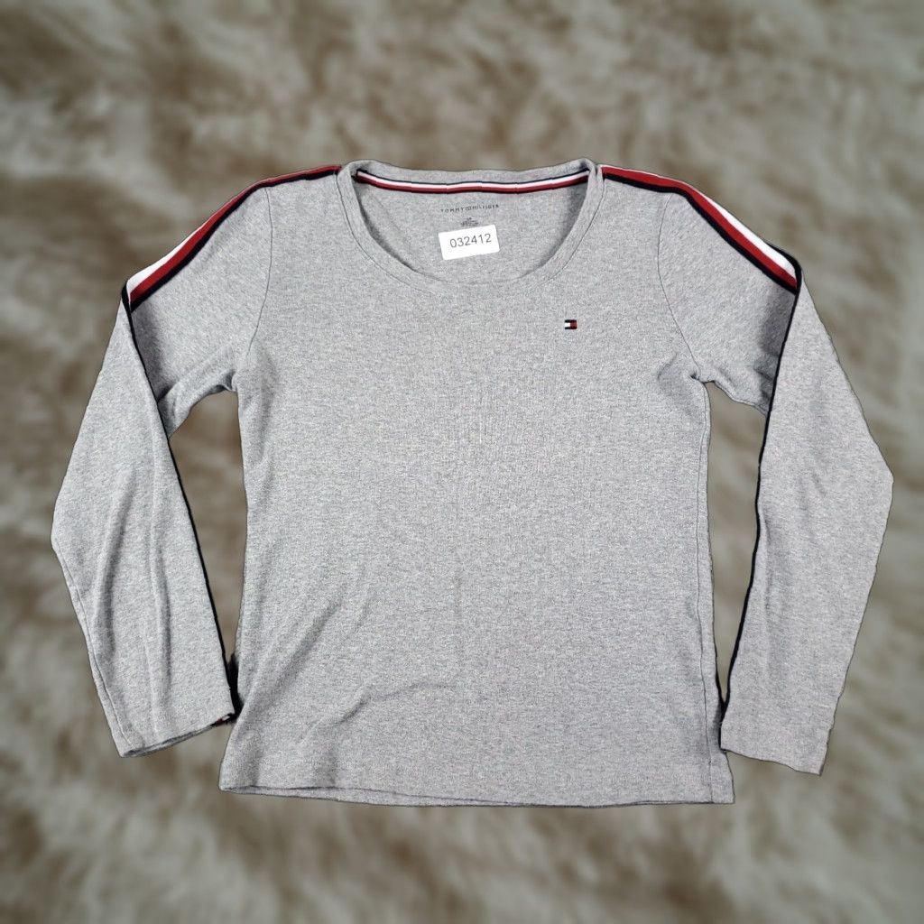 Tommy Hilfiger Tommy Hilfiger Shirt Womens Small Gray Casual Pullover Long Sleeve Ladies Size S / US 4 / IT 40 - 1 Thumbnail