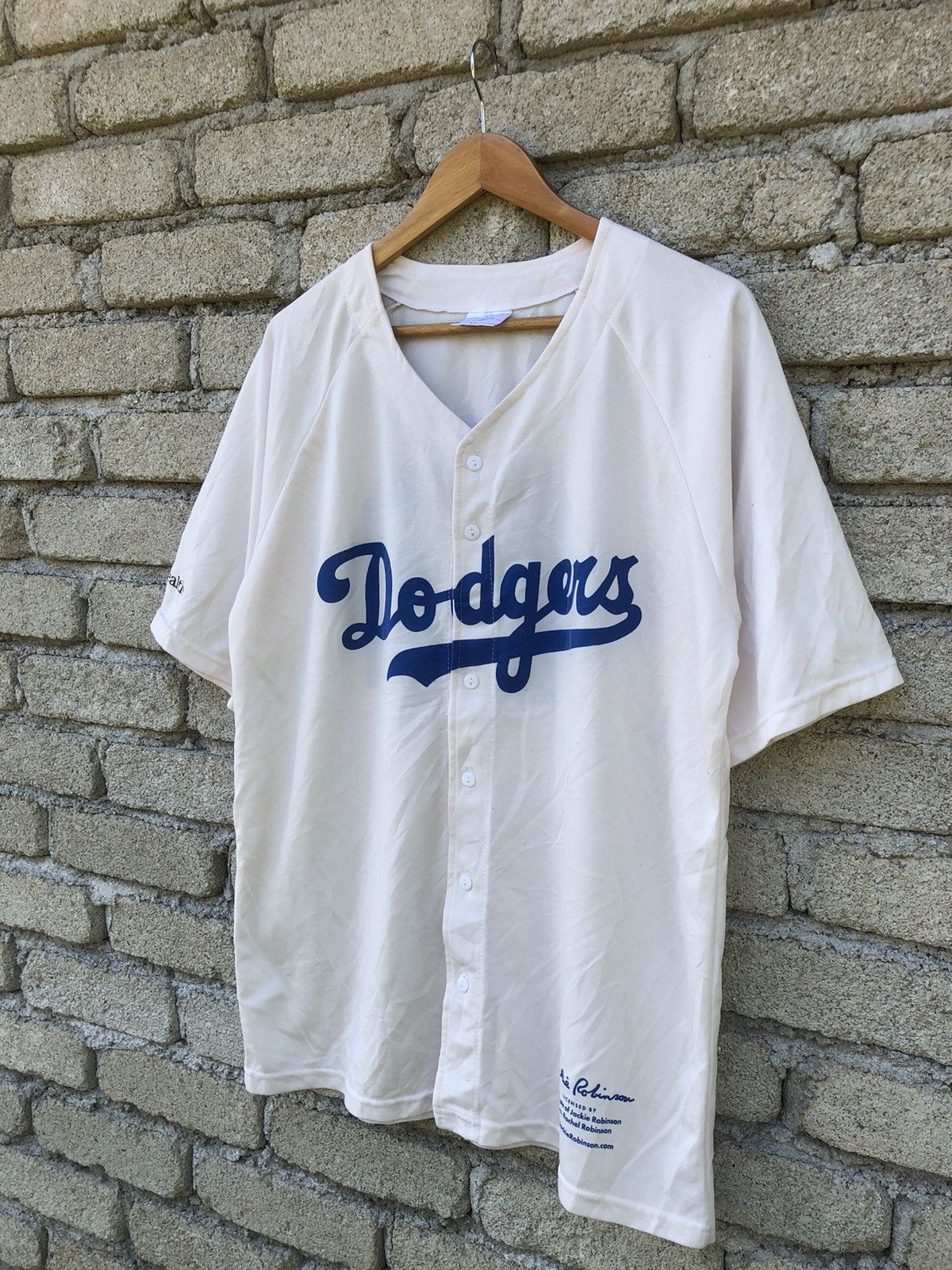 MLB × Vintage Vintage MLB Dodgers 42 Licensed by Jackie Robinson Jersey Size US XL / EU 56 / 4 - 2 Thumbnail