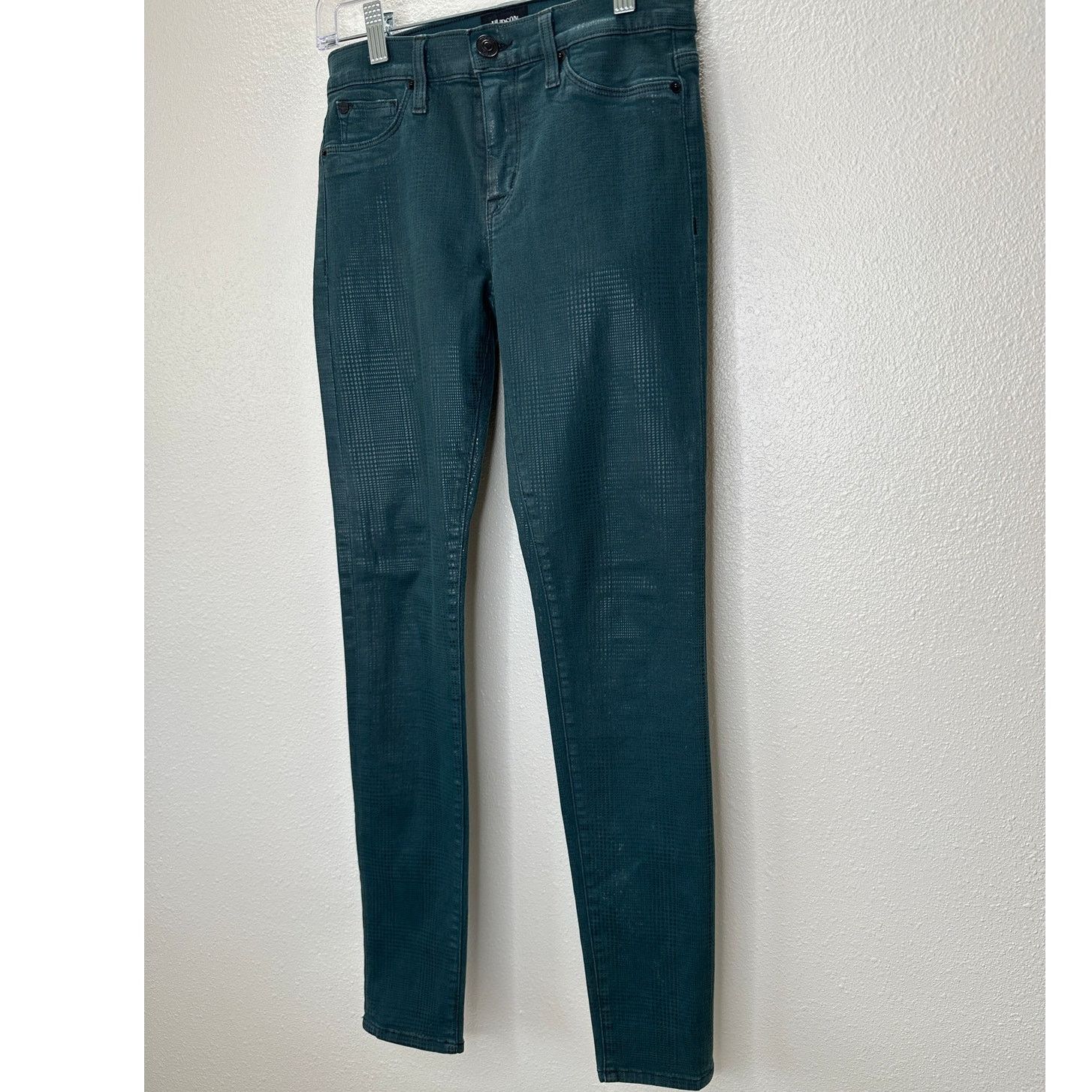 Hudson Hudson Midrise Dark Teal Nico Super Skinny Jean i26 Size 26" / US 2 / IT 38 - 3 Thumbnail