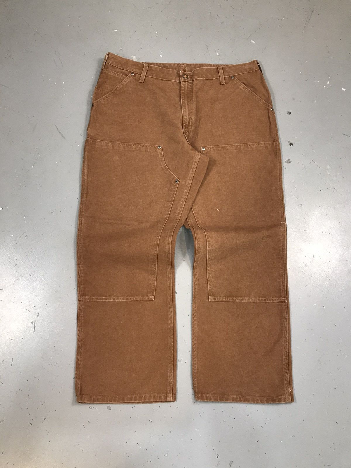 Carhartt × Vintage Vintage Carhartt WB136 BRN double knee denim Size 40" / US 18 - 1 Thumbnail