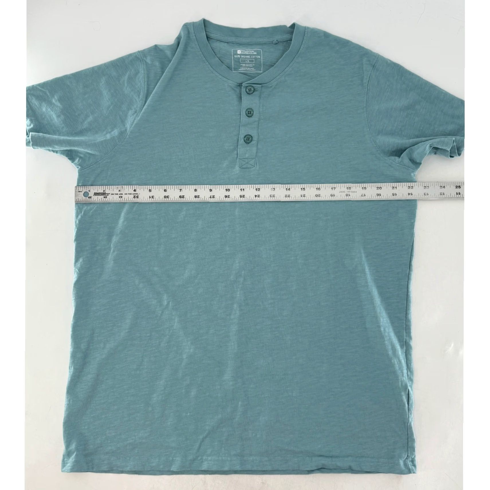 Vintage VINTAGE Mountain Warehouse Mens Henley Shirt Turquoise Organic Cotton Sz L Sustainable Size US L / EU 52-54 / 3 - 7 Thumbnail