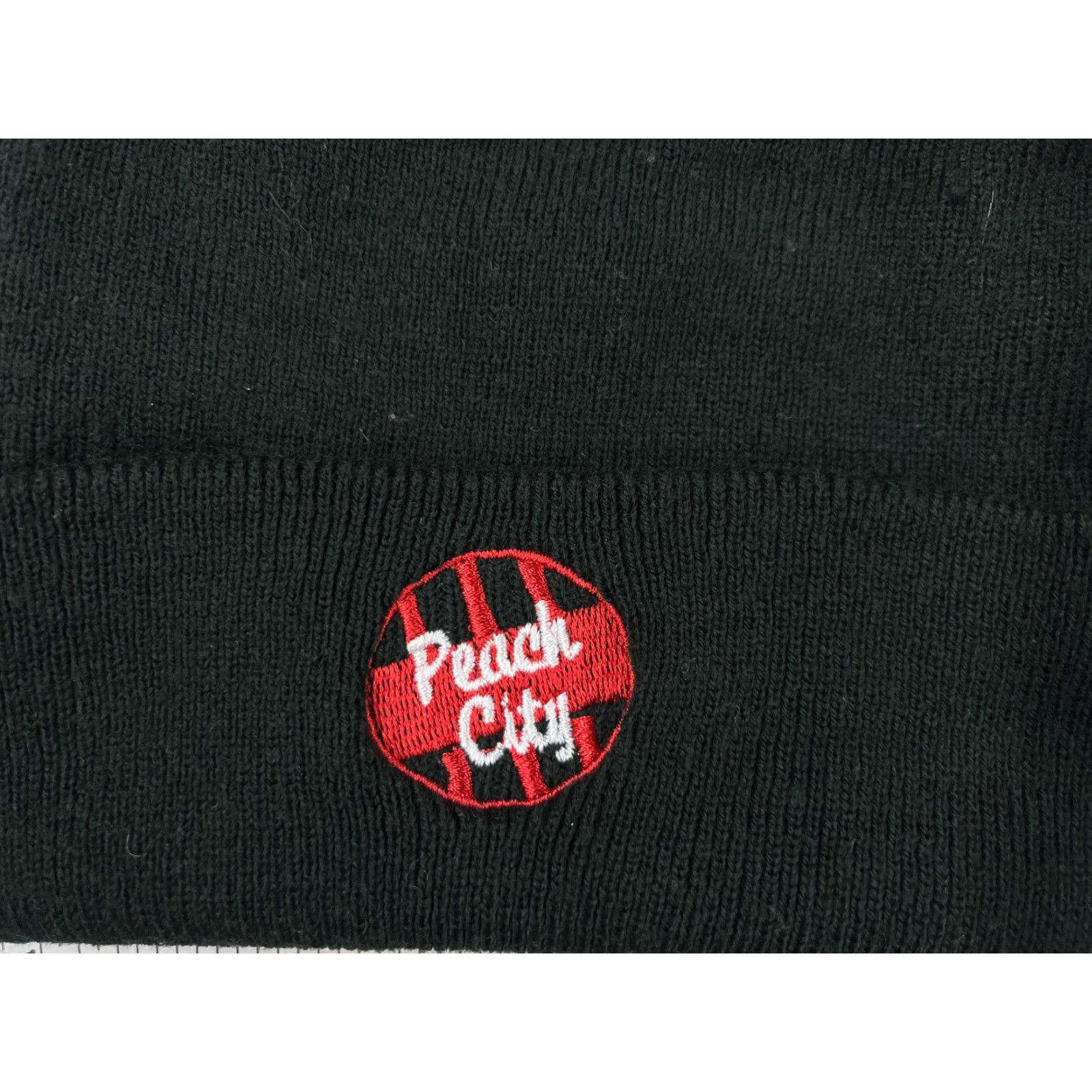Port & Company Port & Company The Peach City Beanie Toque Black Knit Acrylic Adults One Size Beanie Hat Size ONE SIZE - 2 Thumbnail