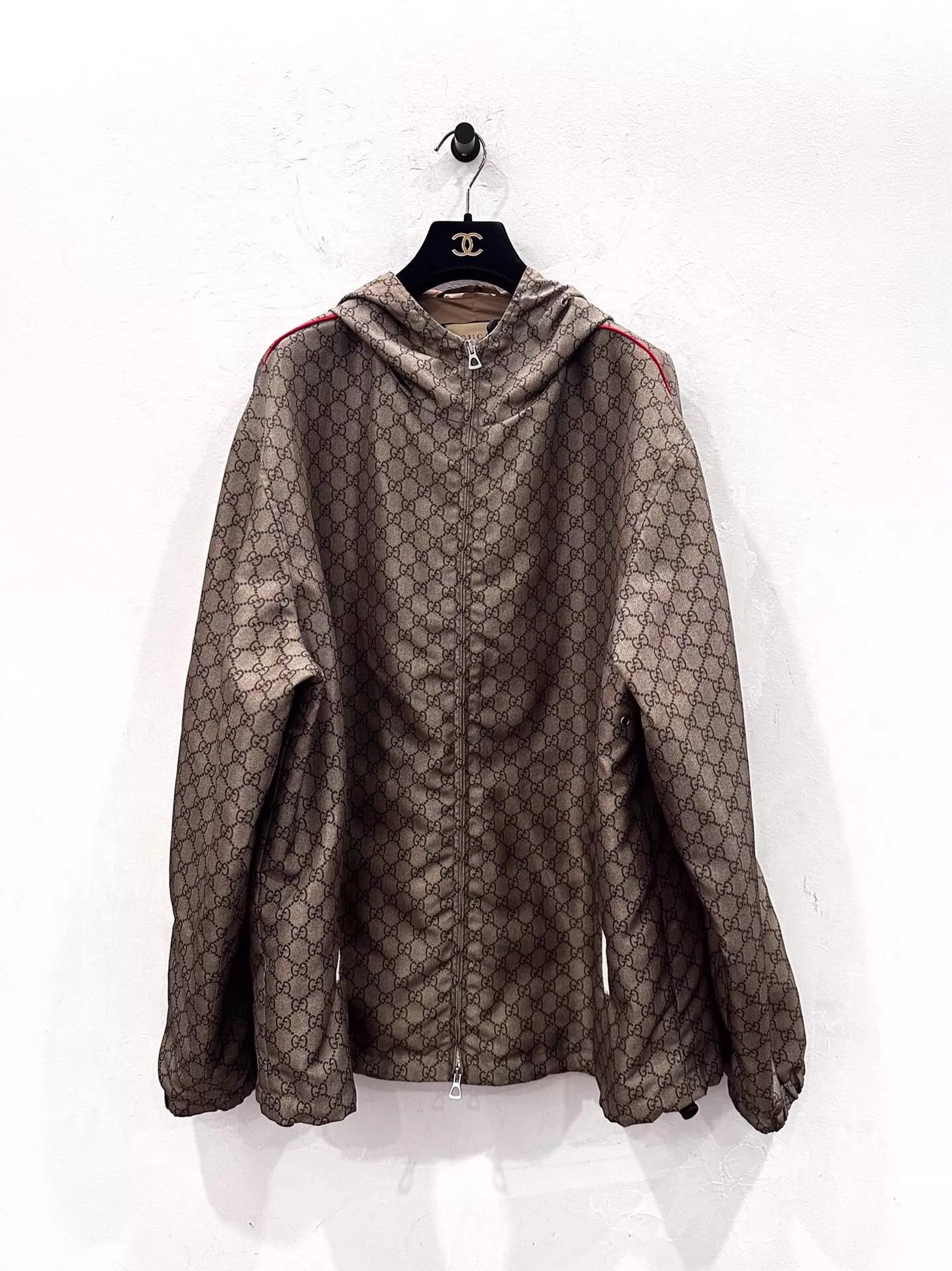 Gucci Gucci x Kai Bear GG Logo Light Brown Zip Jacket 52 Size US L / EU 52-54 / 3 - 3 Thumbnail