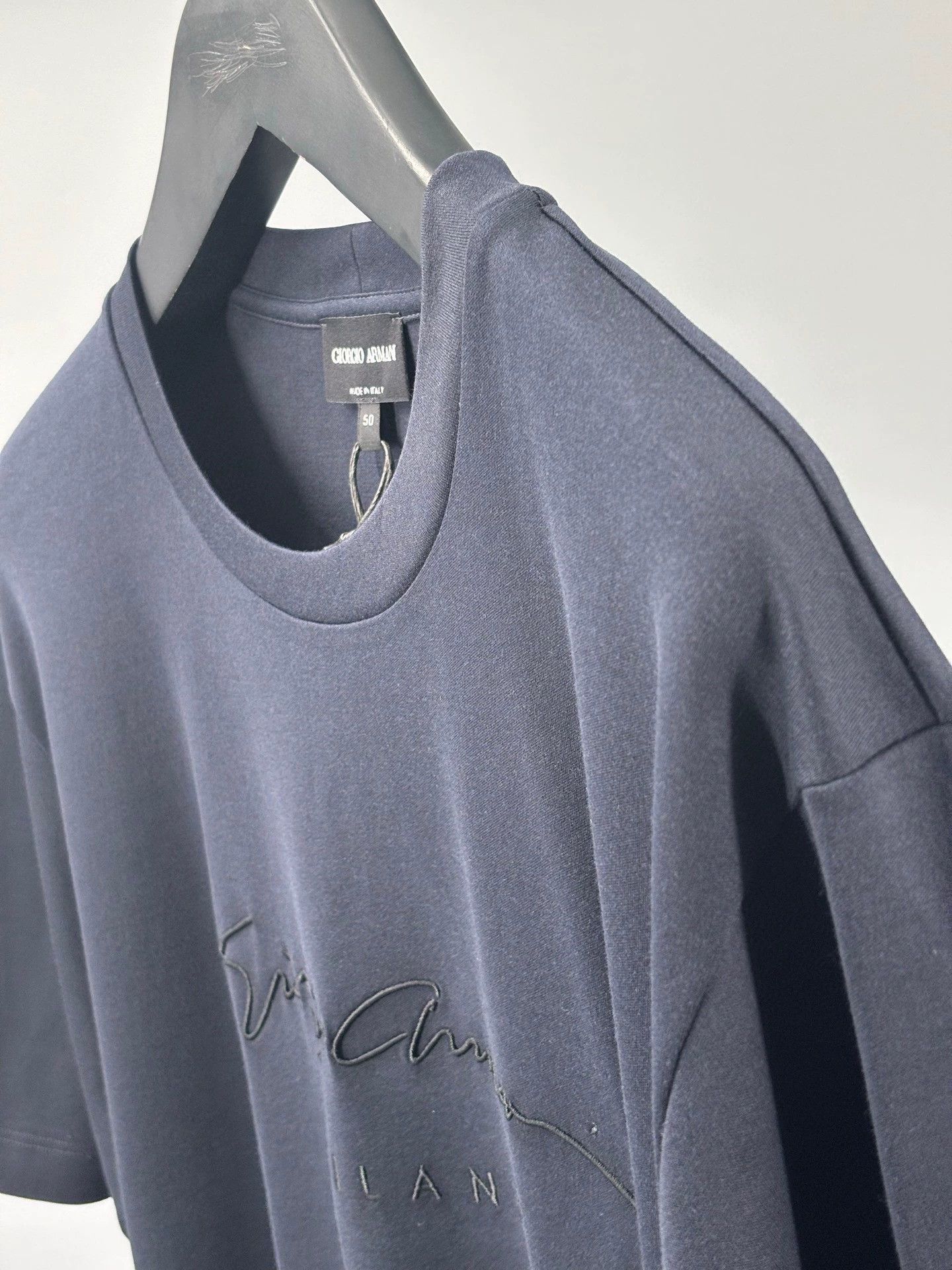 Emporio Armani Giorgio Armani Men's Blue Cotton T-Shirt Size US M / EU 48-50 / 2 - 3 Thumbnail