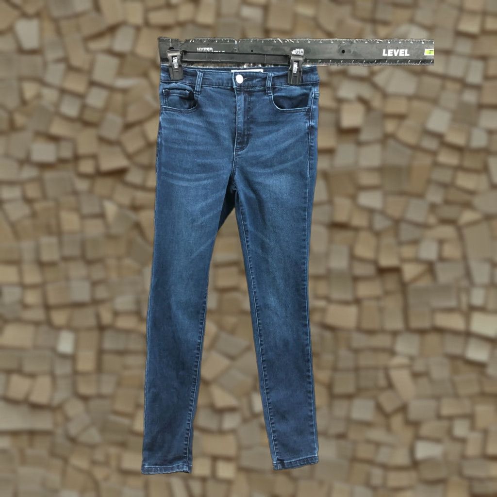 Garage Garage Jeans Size 3 Juniors Womens Medium Wash Blue Skinny - 5-Pocket Denim Regular Rise Mid 29in Inseam Cotton Button Zipper Logo Belt Loops Size 26" / US 2 / IT 38 - 1 Thumbnail