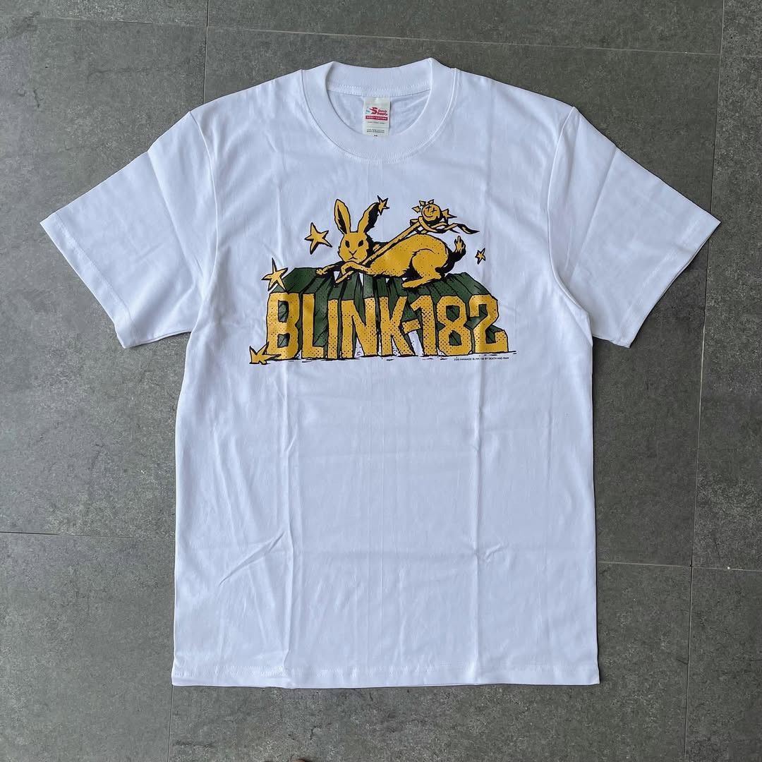 Band Tees BLINK 182 - RABBIT "Bad Brains" White Tshirt band tee Size US L / EU 52-54 / 3 - 3 Thumbnail