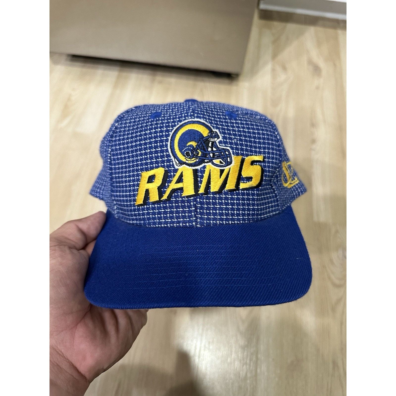 Logo Athletic St. Louis Rams Logo Athletic Grid Vintage Strapback Cap Hat Size ONE SIZE - 1 Thumbnail