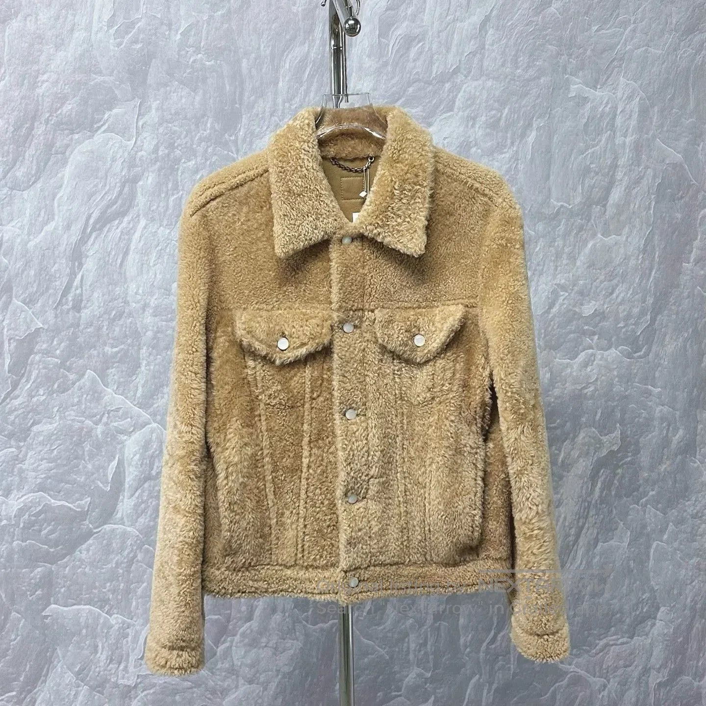louis vuitton ss25 shearling collar jacket.