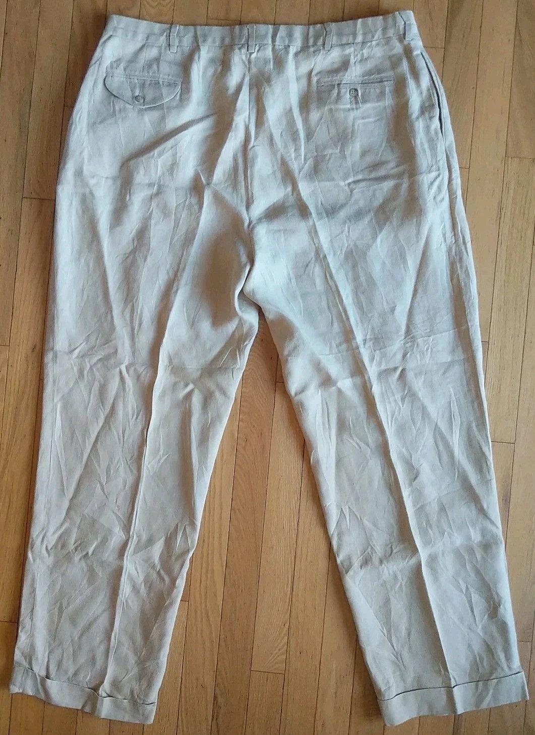 Polo Ralph Lauren Polo Ralph Lauren Pants 100% Linen Pleated Cuffed Size US 42 / EU 58 - 4 Thumbnail
