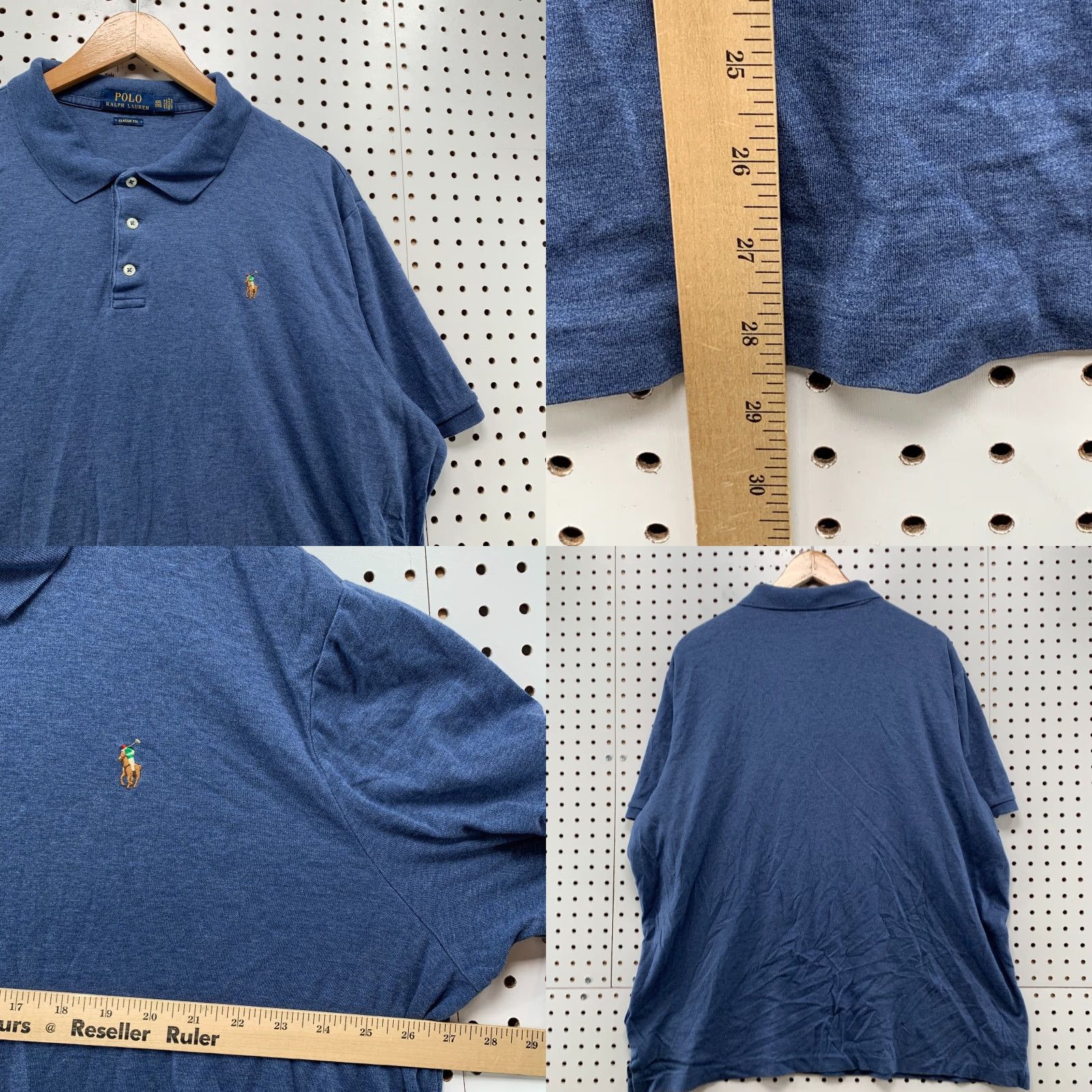 Polo Ralph Lauren Polo Ralph Lauren Shirt Mens 2XL Collared Blue Short Sleeve Brown Pony 27x28.5 Size US XXL / EU 58 / 5 - 8 Thumbnail