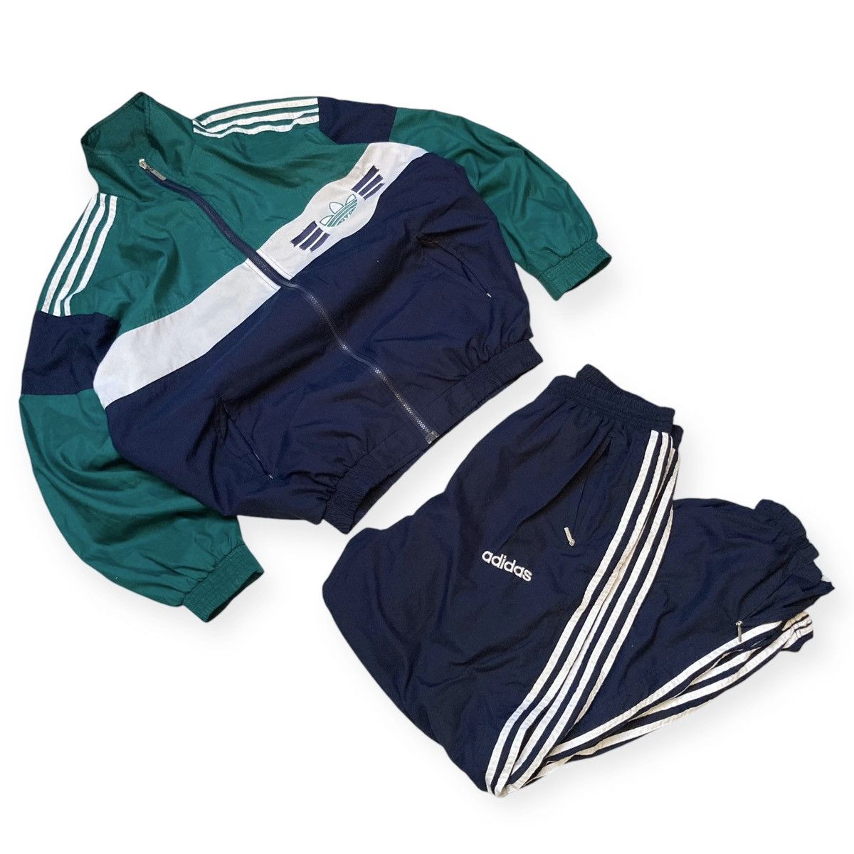 Adidas × Vintage Vintage 80s 90s Adidas Tracksuit Track Jacket Pants Set Size US XL / EU 56 / 4 - 3 Thumbnail
