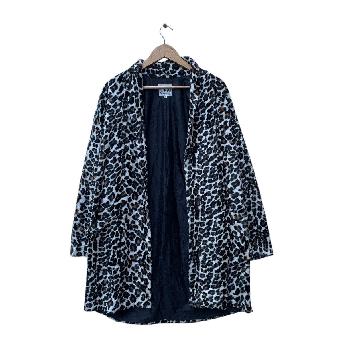 Norma Kamali × Vintage 💥Norma Kamali Leopard Button Less Drape Jacket Size M / US 6-8 / IT 42-44 - 1 Thumbnail
