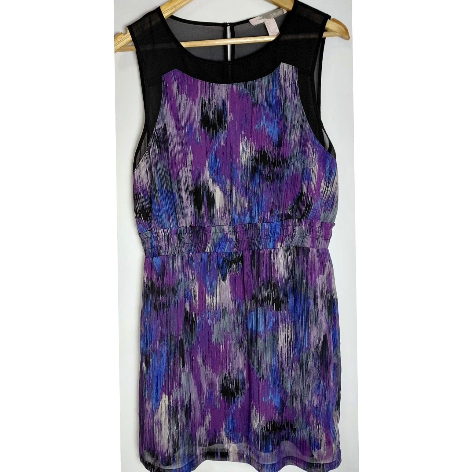 Forever 21 FOREVER21 CONTEMPORARY Purple Sleeveless Dress Short Women L Crew Neck Tank Dress Casual Party/Cocktail Spring Summer Size 36" / US 14 / IT 50 - 2 Thumbnail