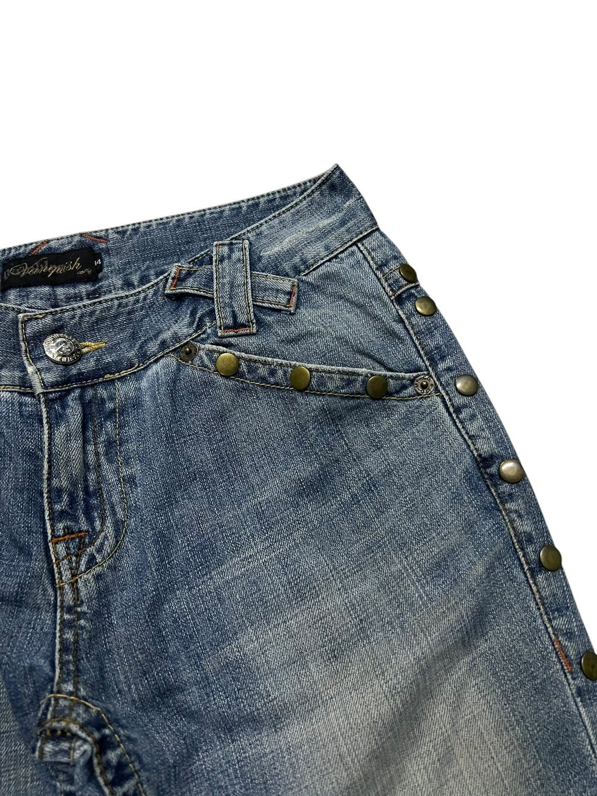 Japanese Brand Flare Jeans Vanquish Distressed Mud Wash Jean Like Kapital Size US 31 - 8 Thumbnail